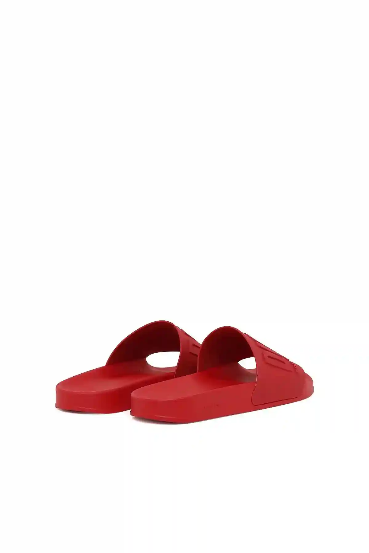 Red Pool slides with embossed logo