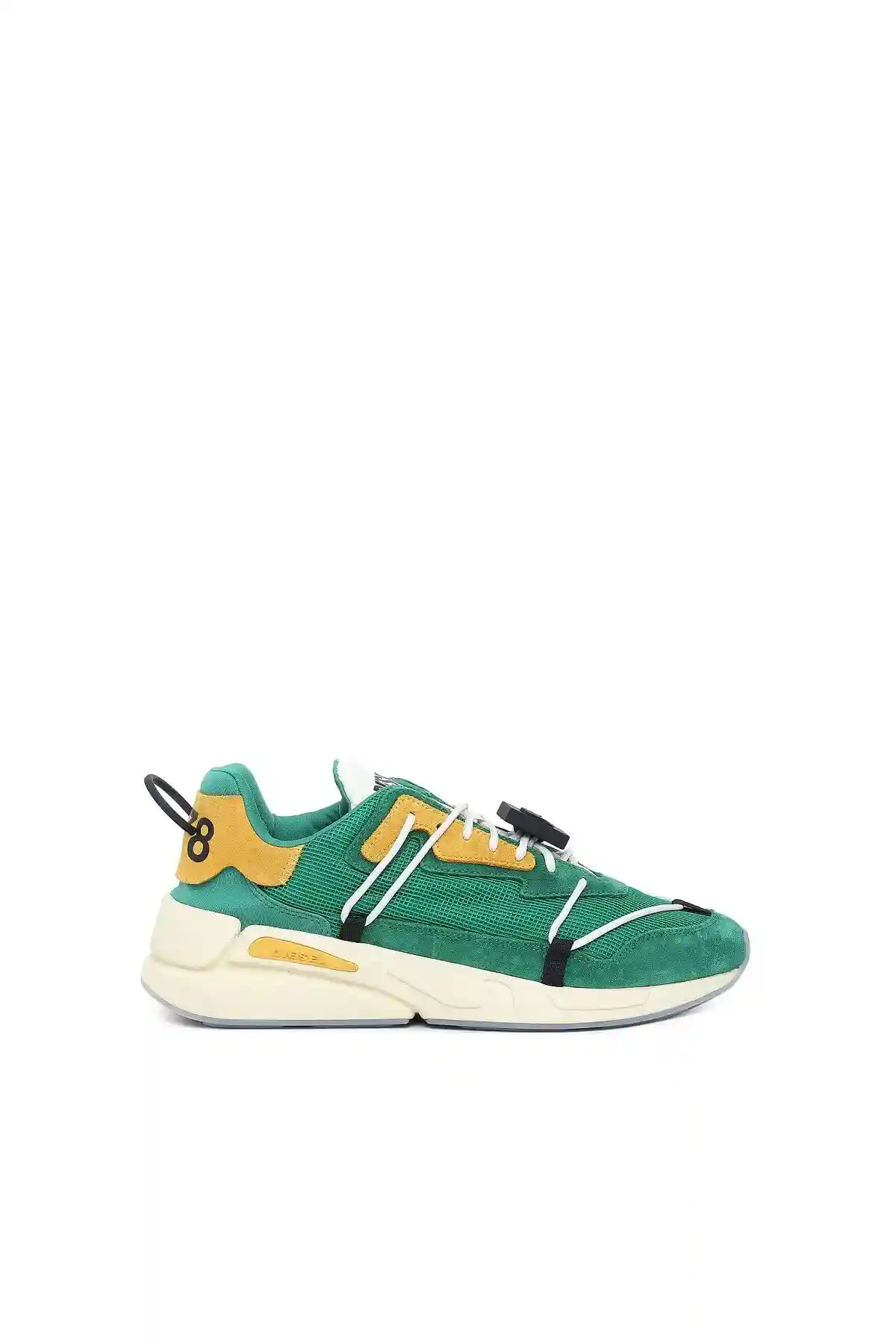 Green Sneakers in mesh nylon and suede