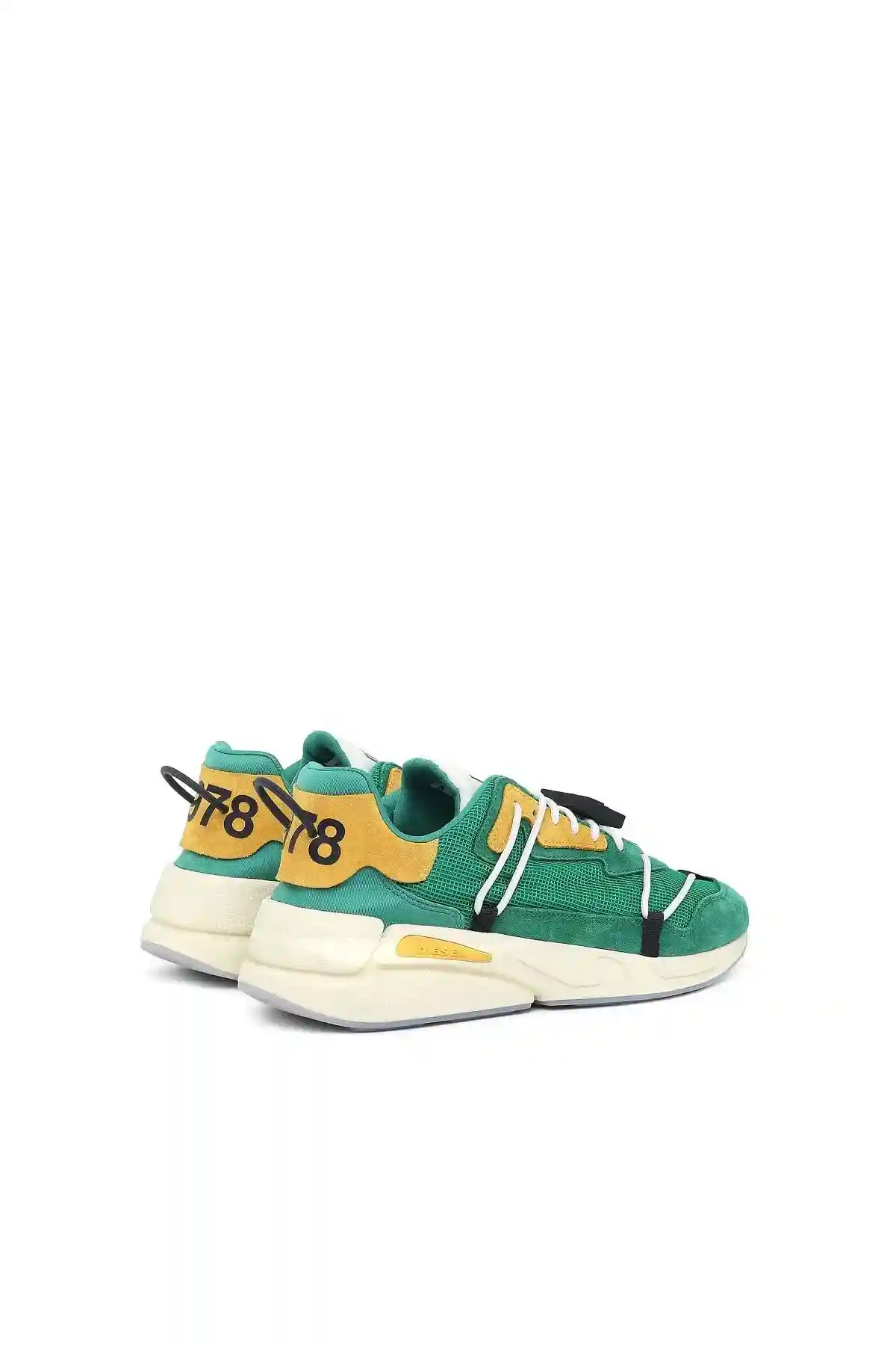 Green Sneakers in mesh nylon and suede