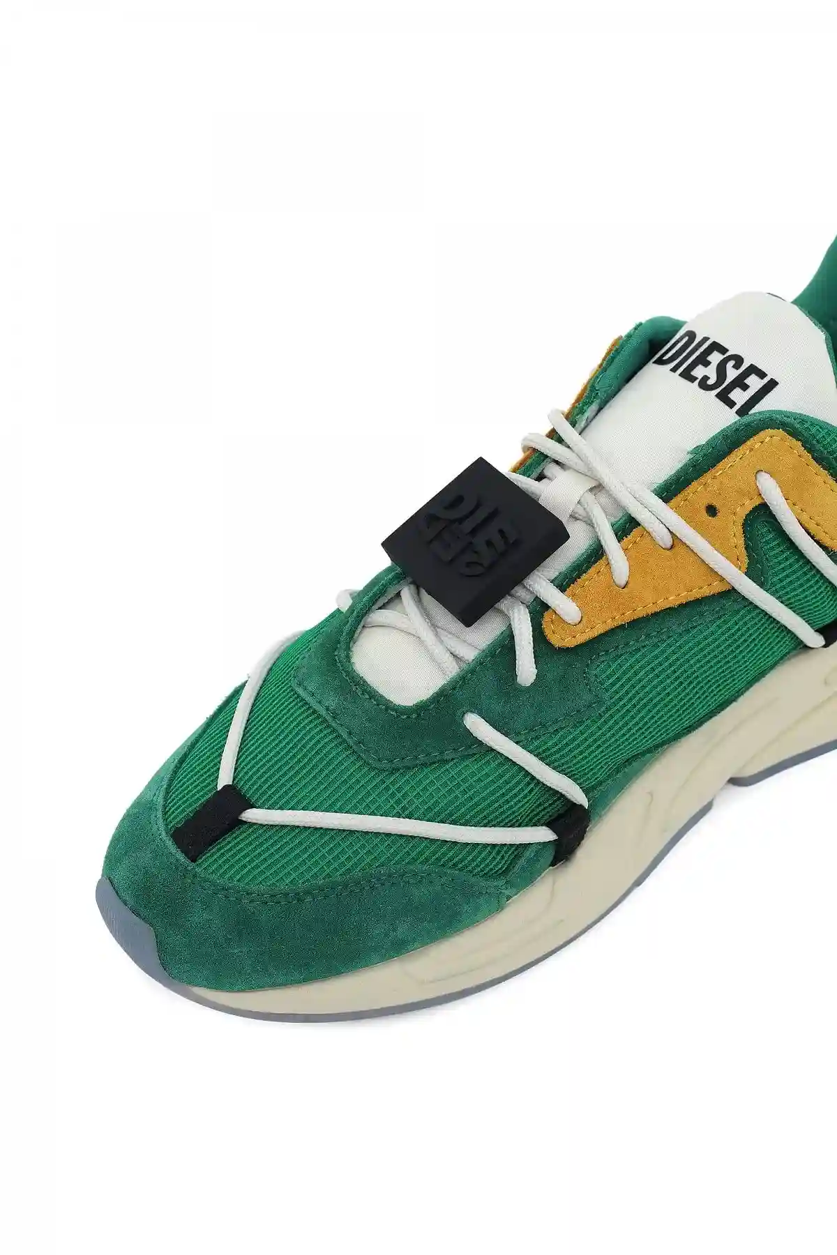 Green Sneakers in mesh nylon and suede
