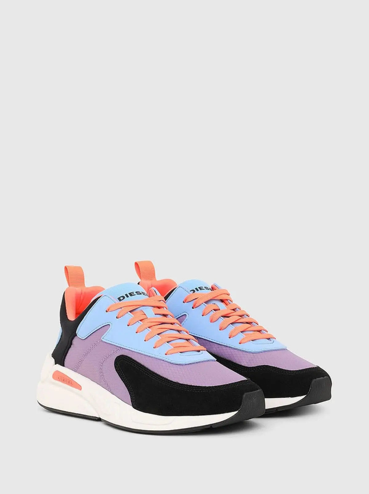 Multicolor Sneakers in ripstop nylon and suede