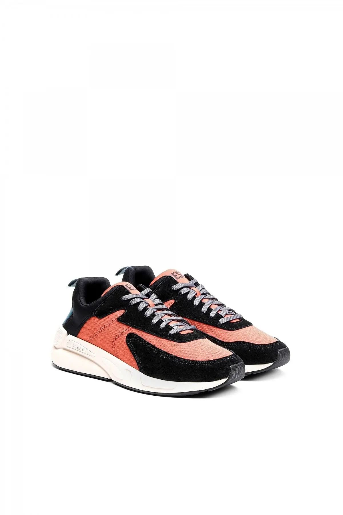 Black and Brown Sneakers in ripstop and suede