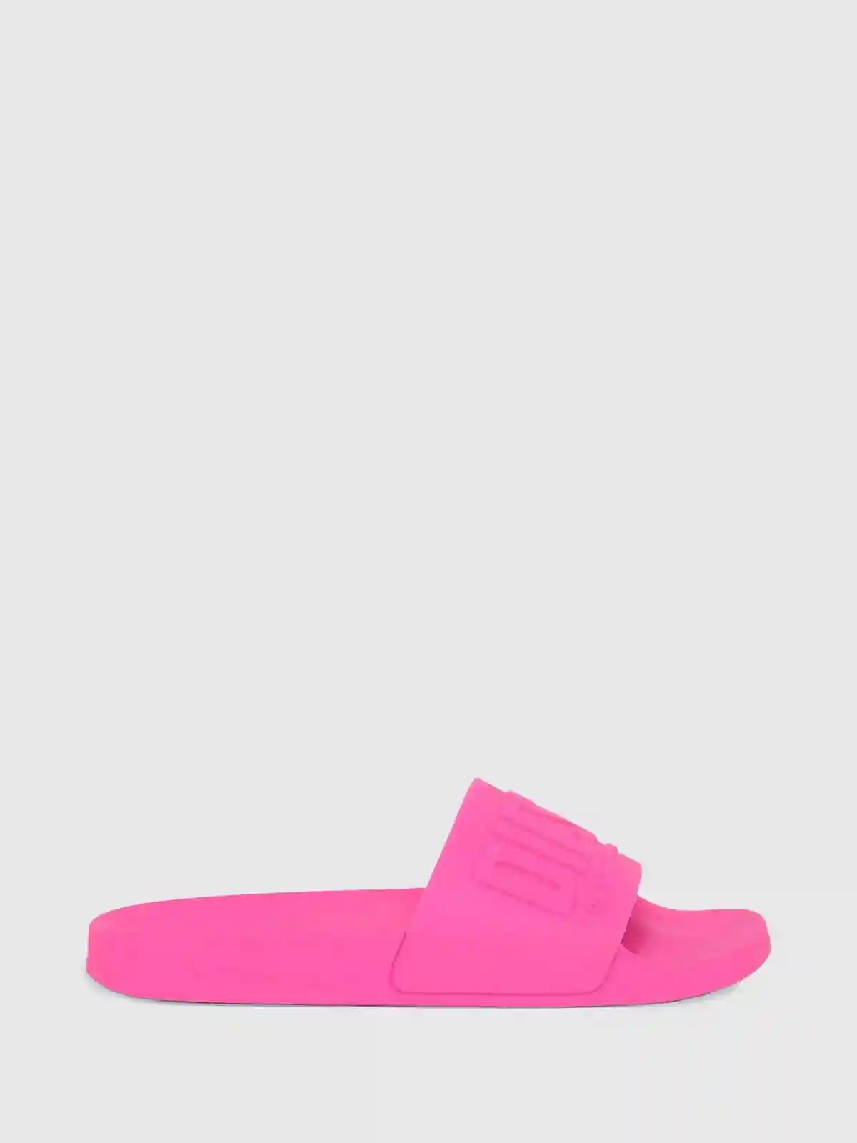 Pink Pool slides with embossed logo