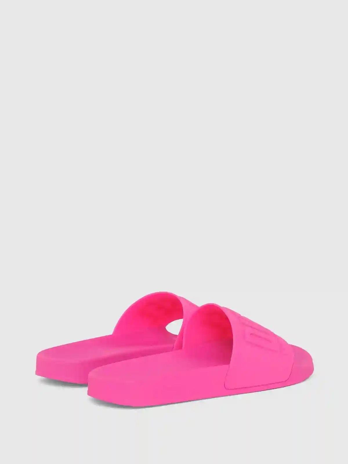 Pink Pool slides with embossed logo