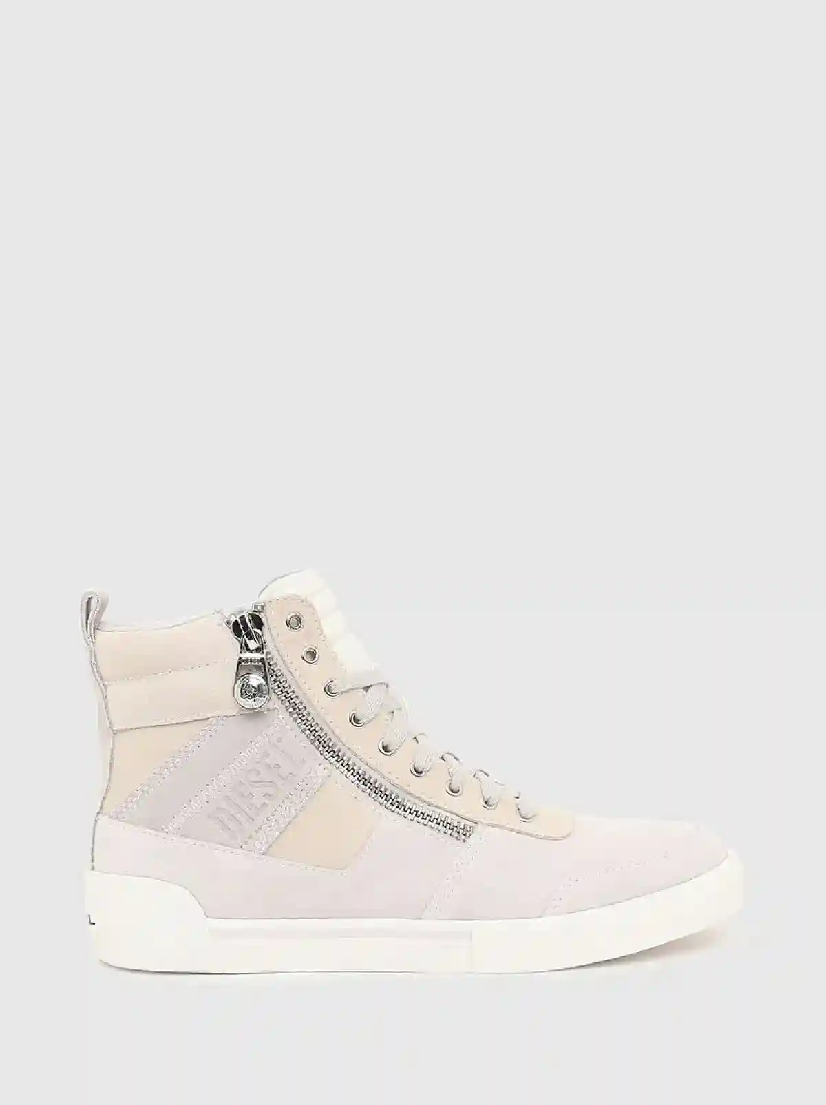 Pink High-top sneakers in suede