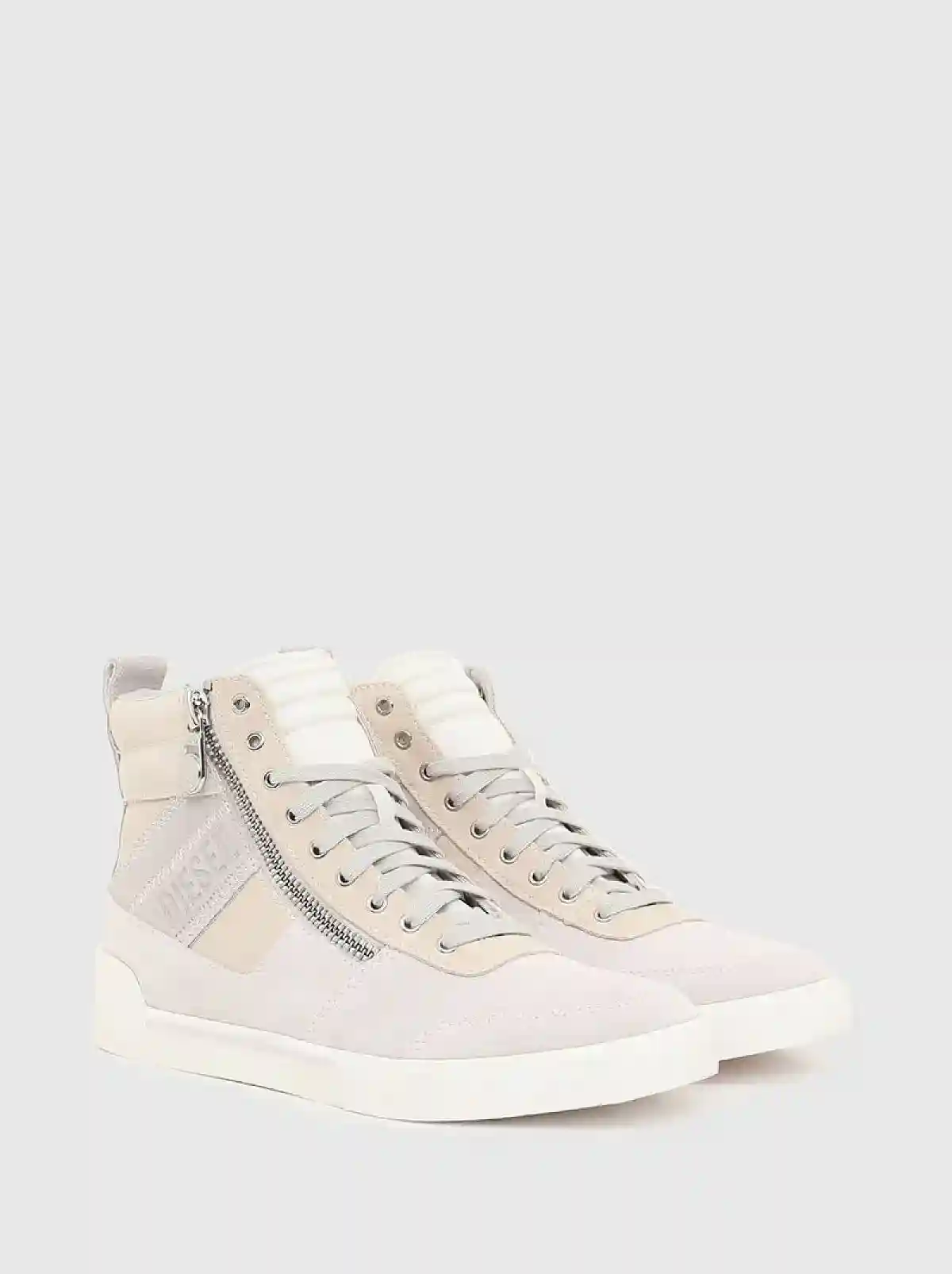 Pink High-top sneakers in suede