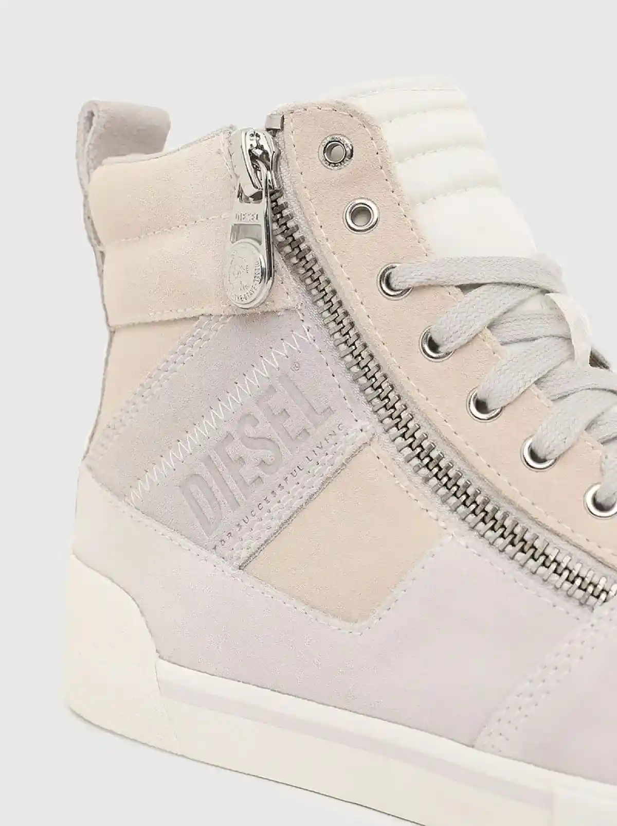 Pink High-top sneakers in suede
