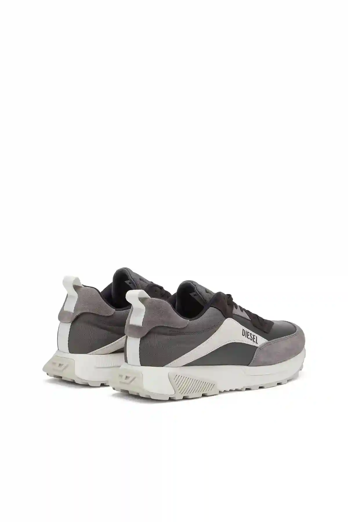 Grey S-Tyche Low Cut-Sneakers in leather suede and nylon