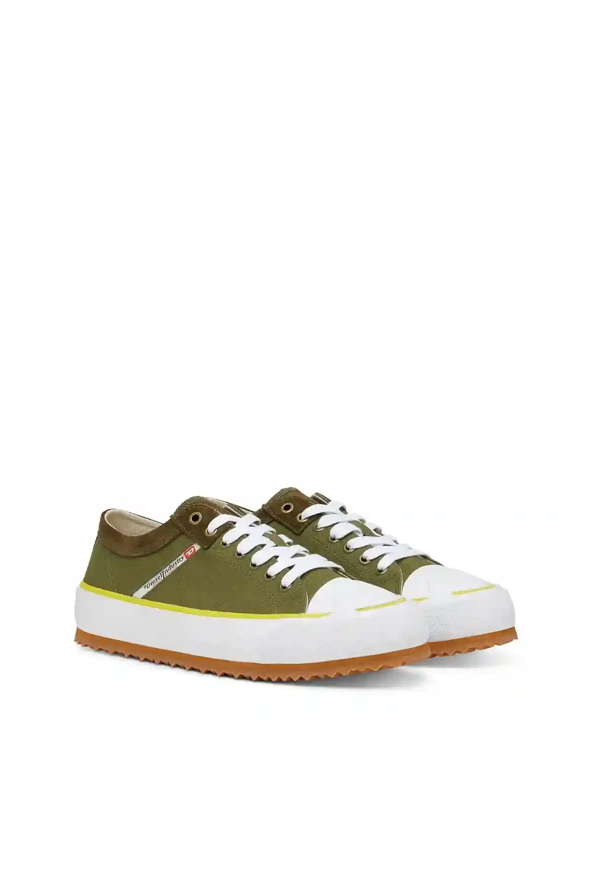 Green Low-top sneakers in washed canvas