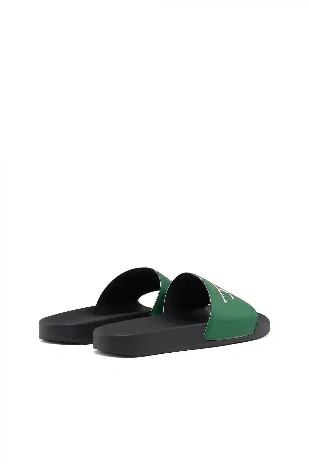 Green Sa-Mayemi D-Pool slides with embedded D logo