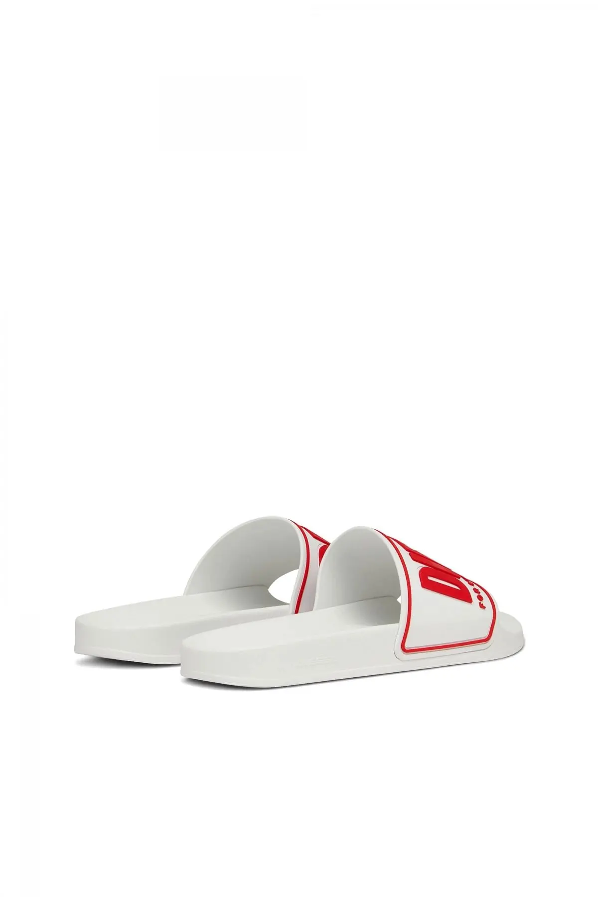 White Sa-Mayemi-Pool slides with 3D logo