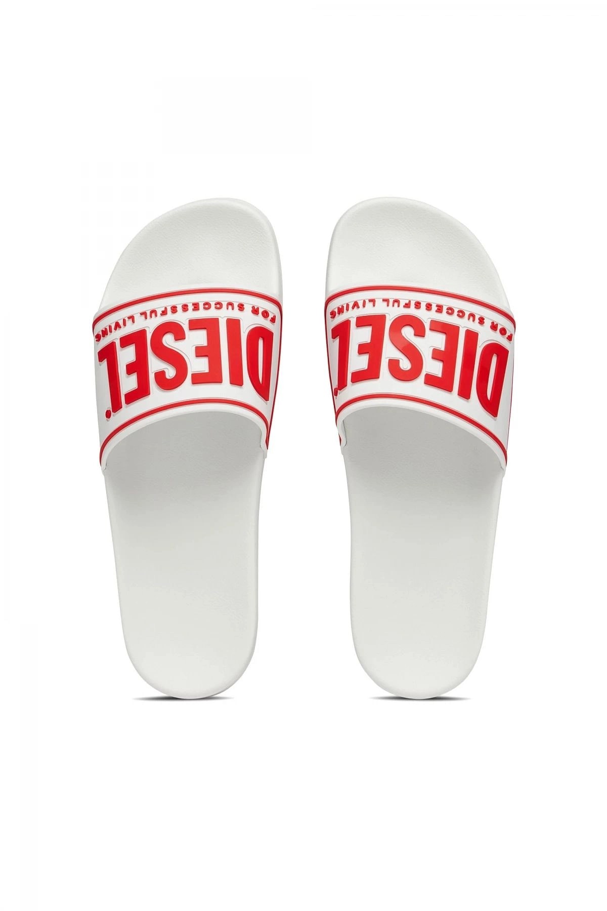 White Sa-Mayemi-Pool slides with 3D logo