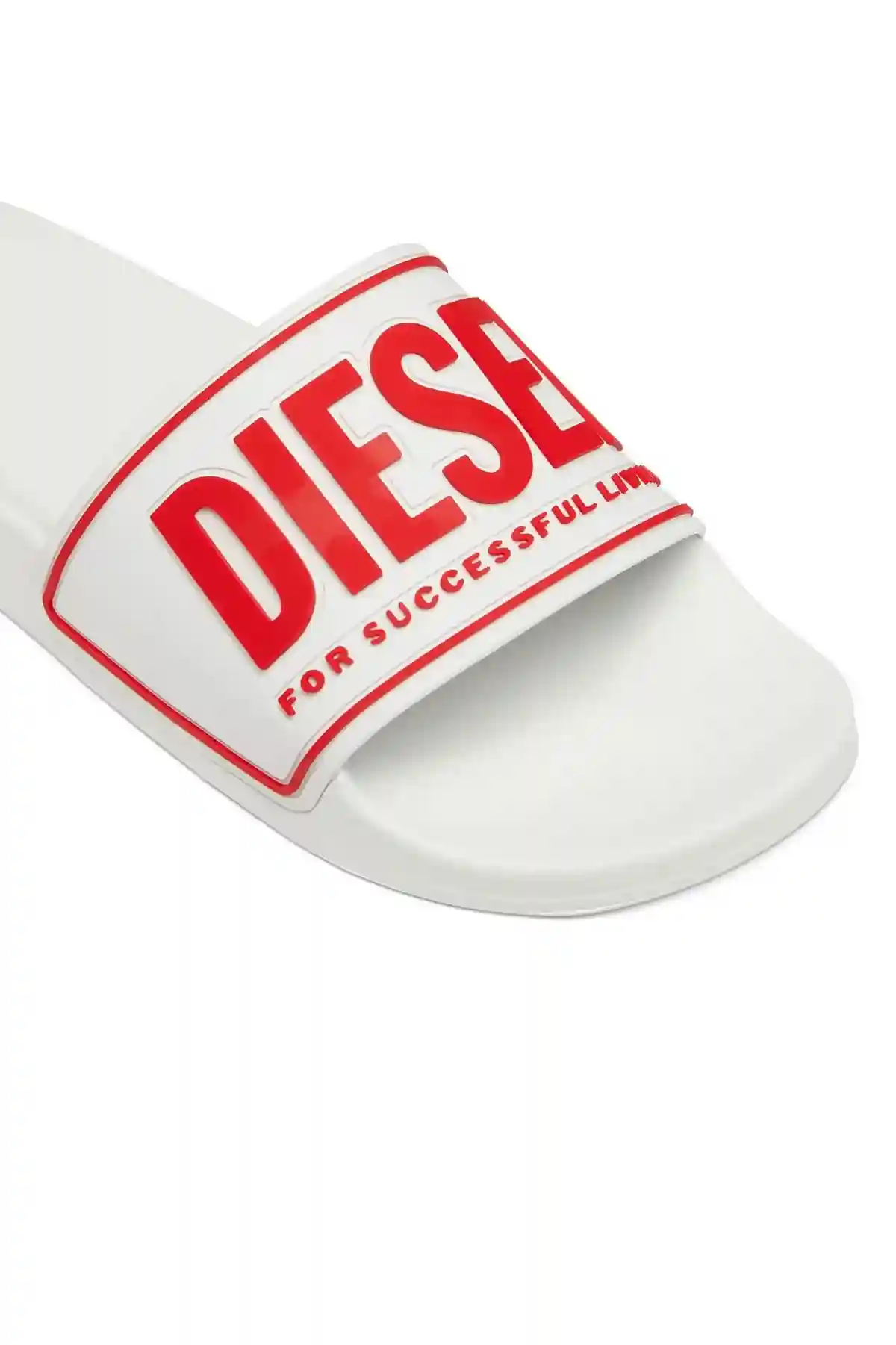 White Sa-Mayemi-Pool slides with 3D logo