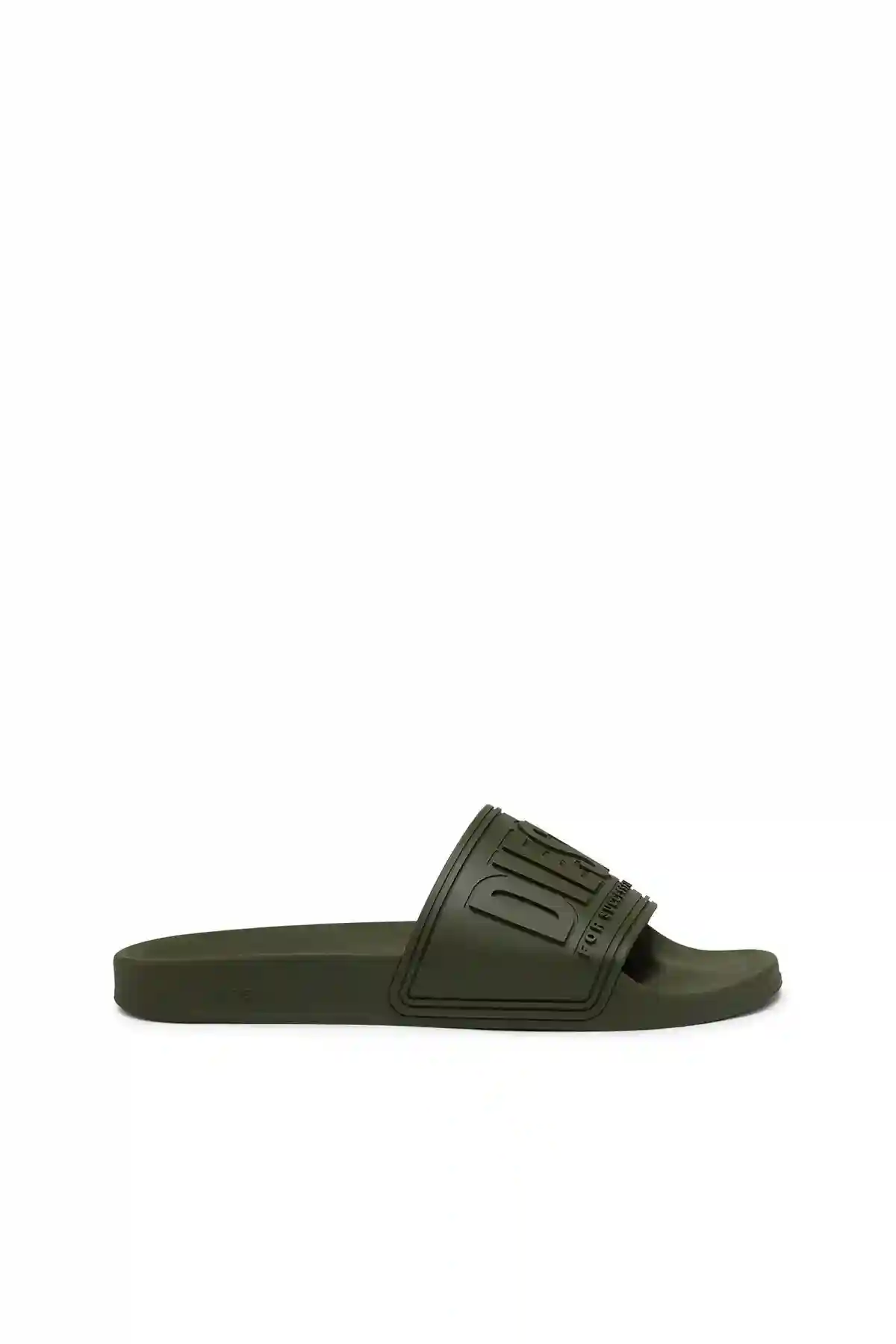 Green Sa-Mayemi-Pool slides with 3D logo