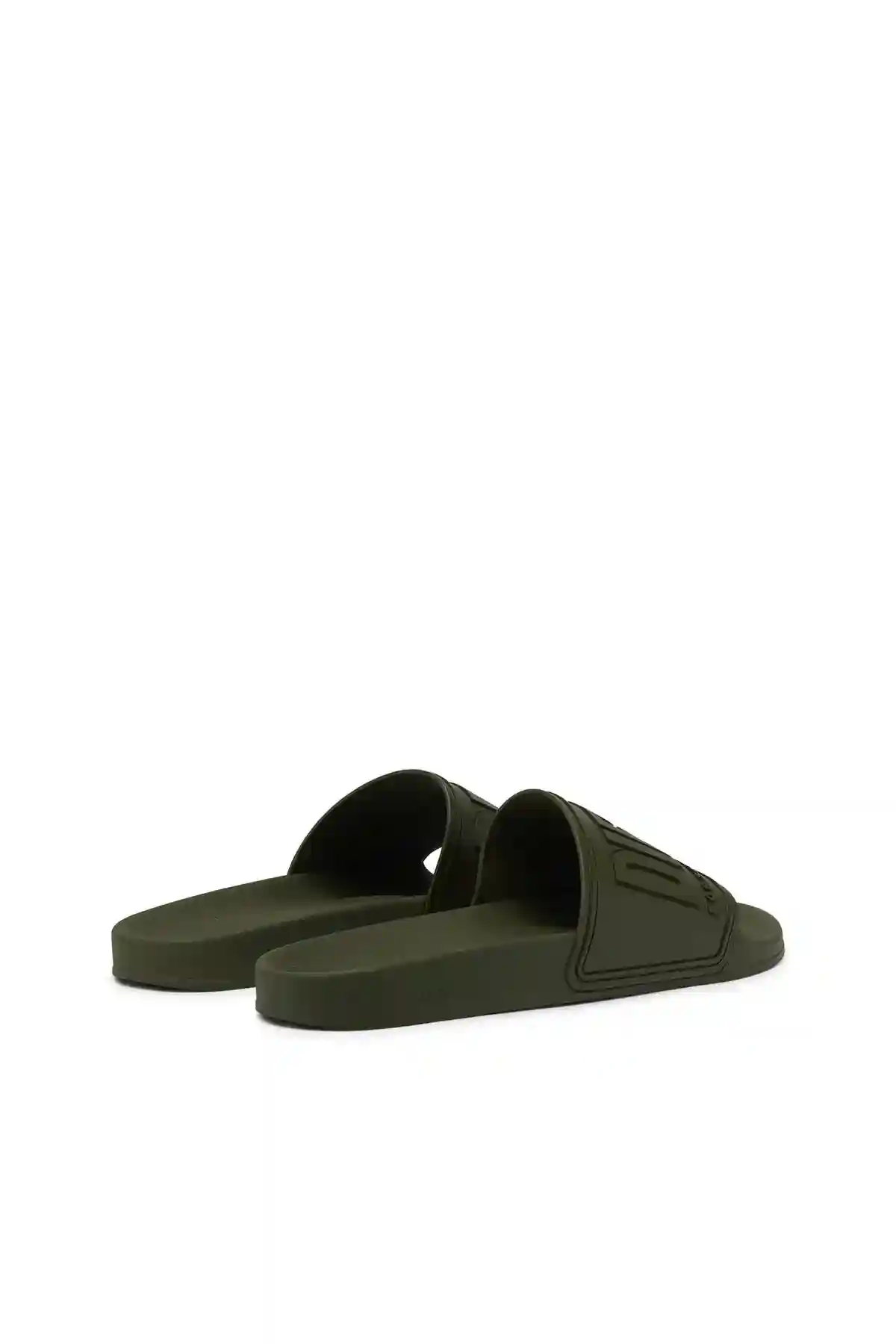 Green Sa-Mayemi-Pool slides with 3D logo