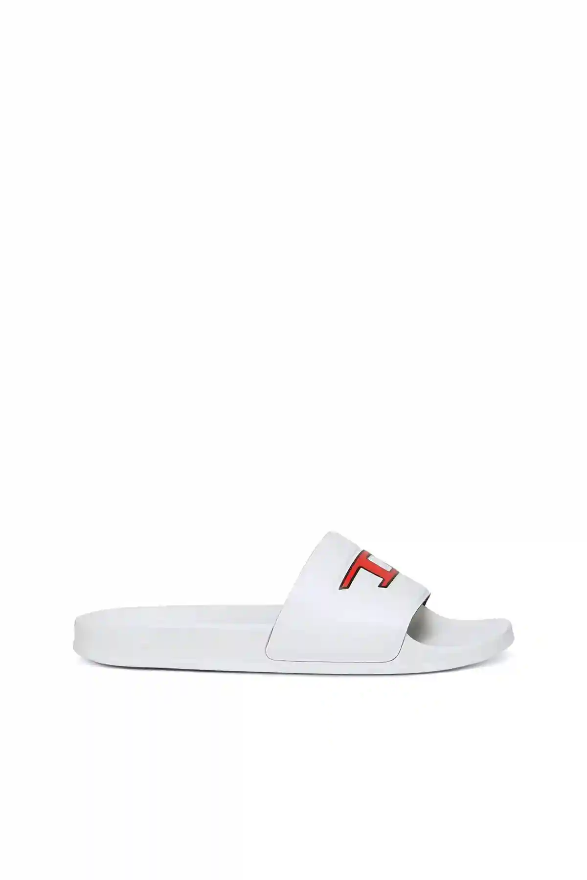 White Sa-Mayemi D W-Pool slides with embedded D logo