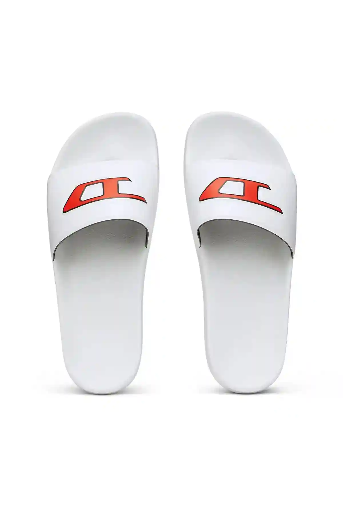 White Sa-Mayemi D W-Pool slides with embedded D logo