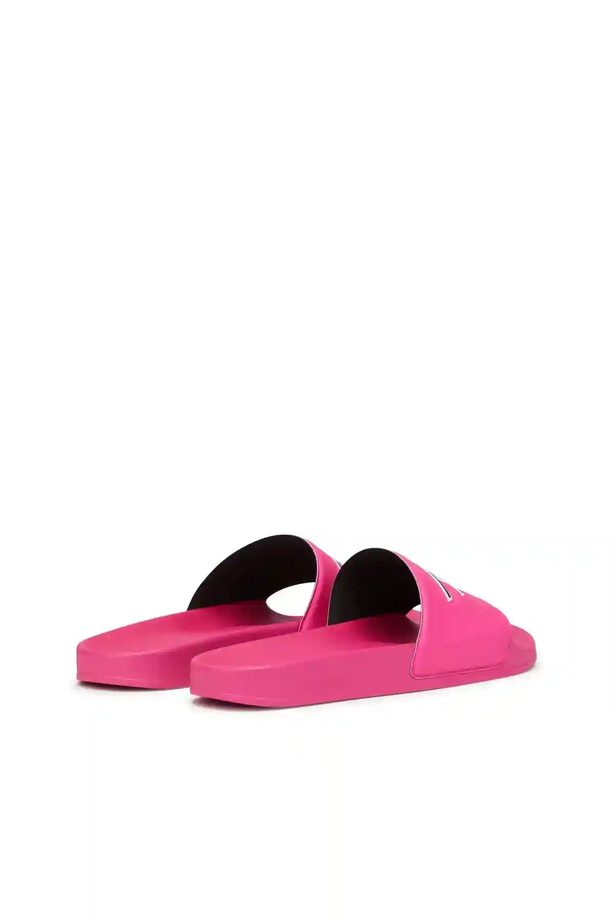 Pink Sa-Mayemi D W-Pool slides with embedded D logo