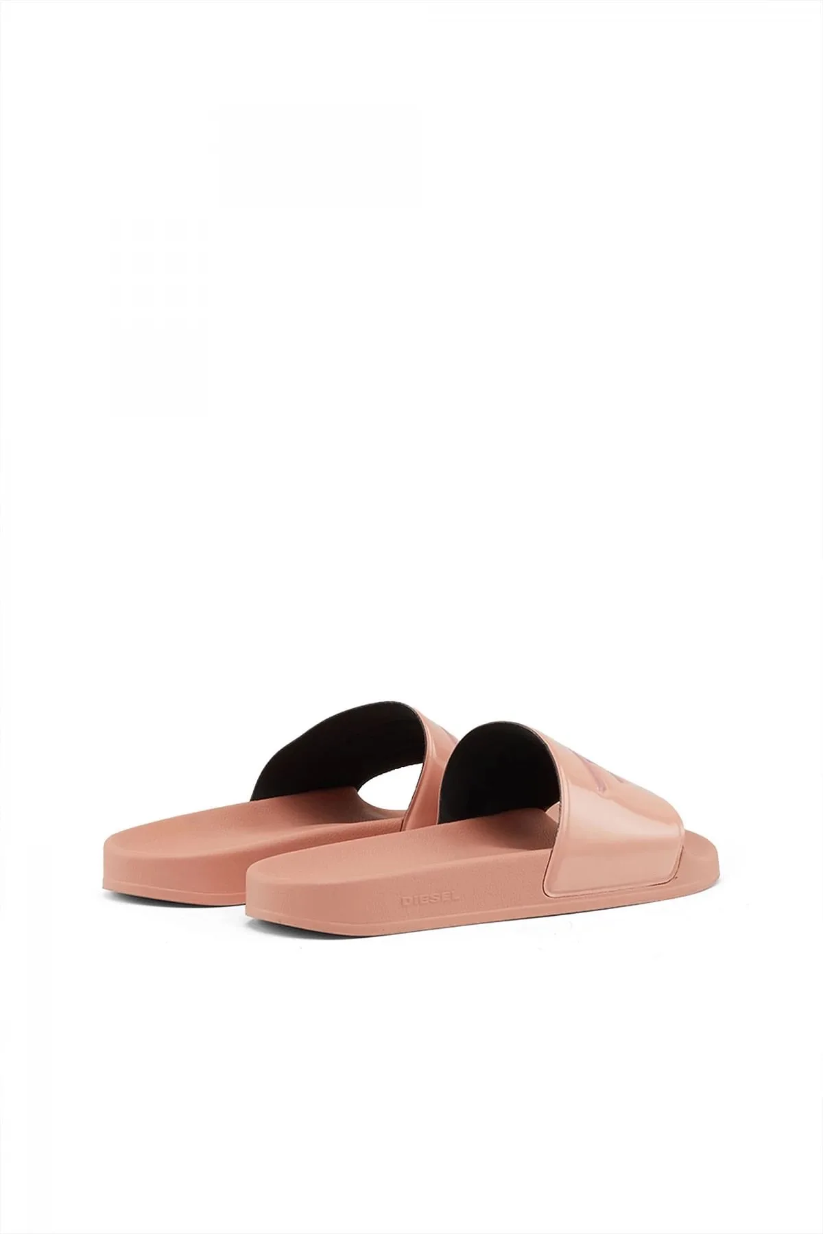 Pink Rubber and PVC slides with D logo