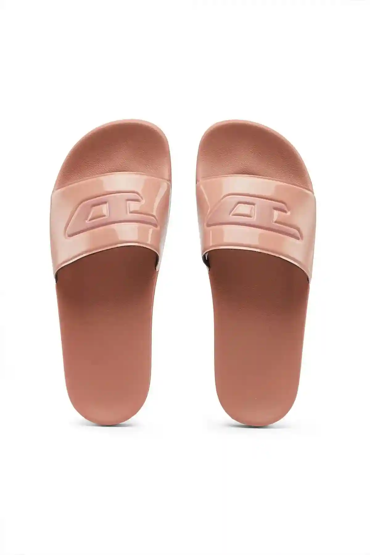 Pink Rubber and PVC slides with D logo
