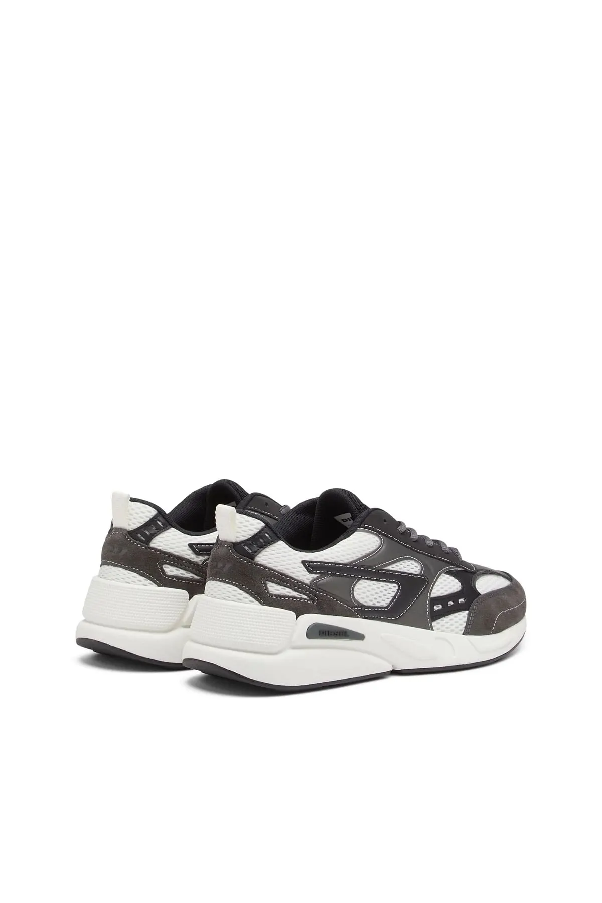Black and White S-Serendipity-Sneakers in mesh and suede