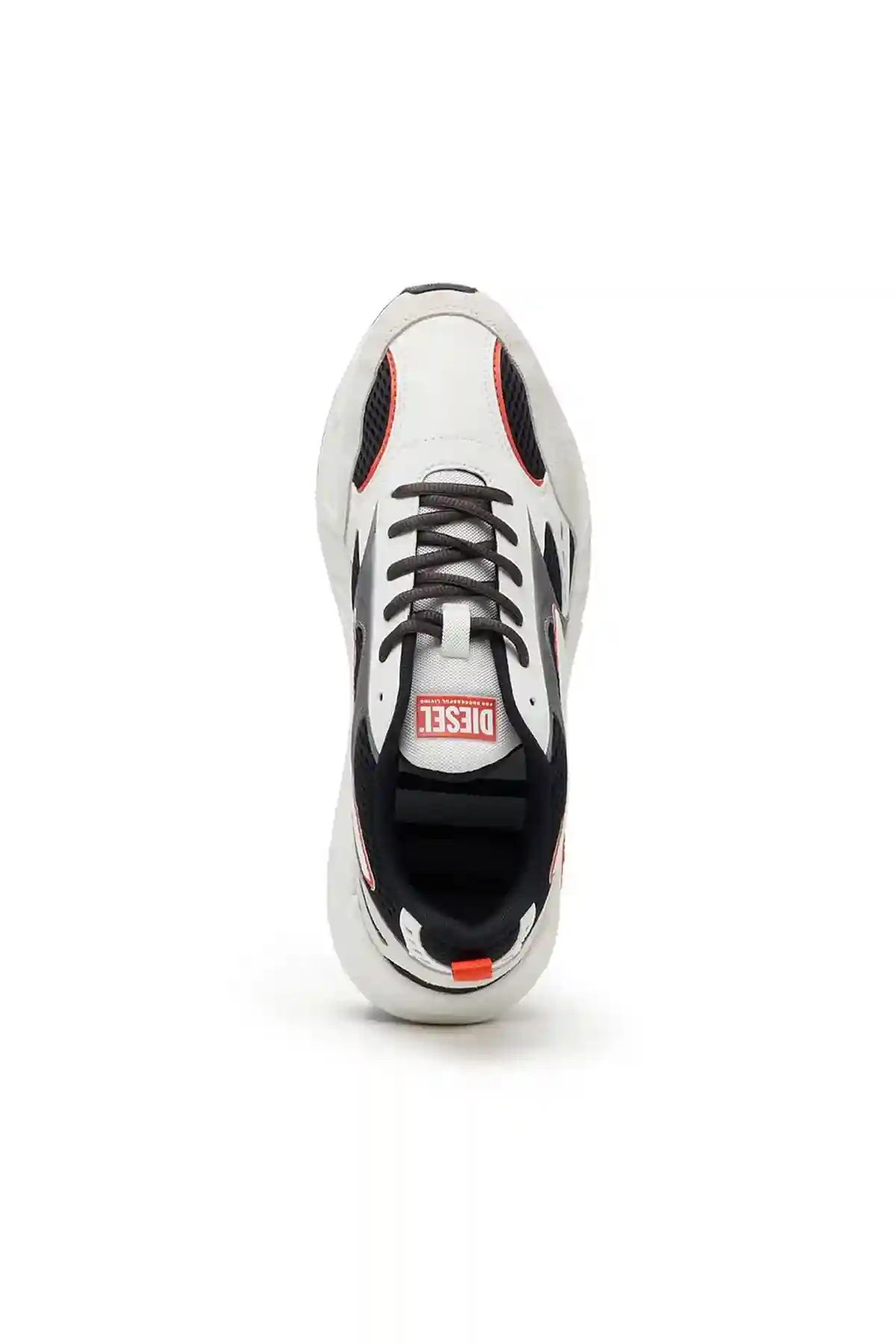 White and Black S-Serendipity-Sneakers in mesh and suede