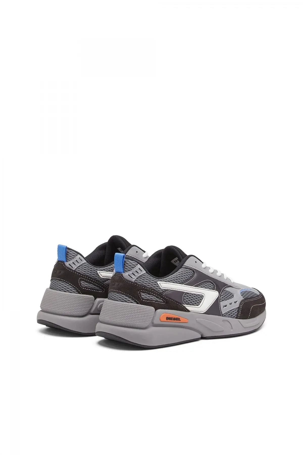 Grey S-Serendipity-Sneakers in mesh and suede