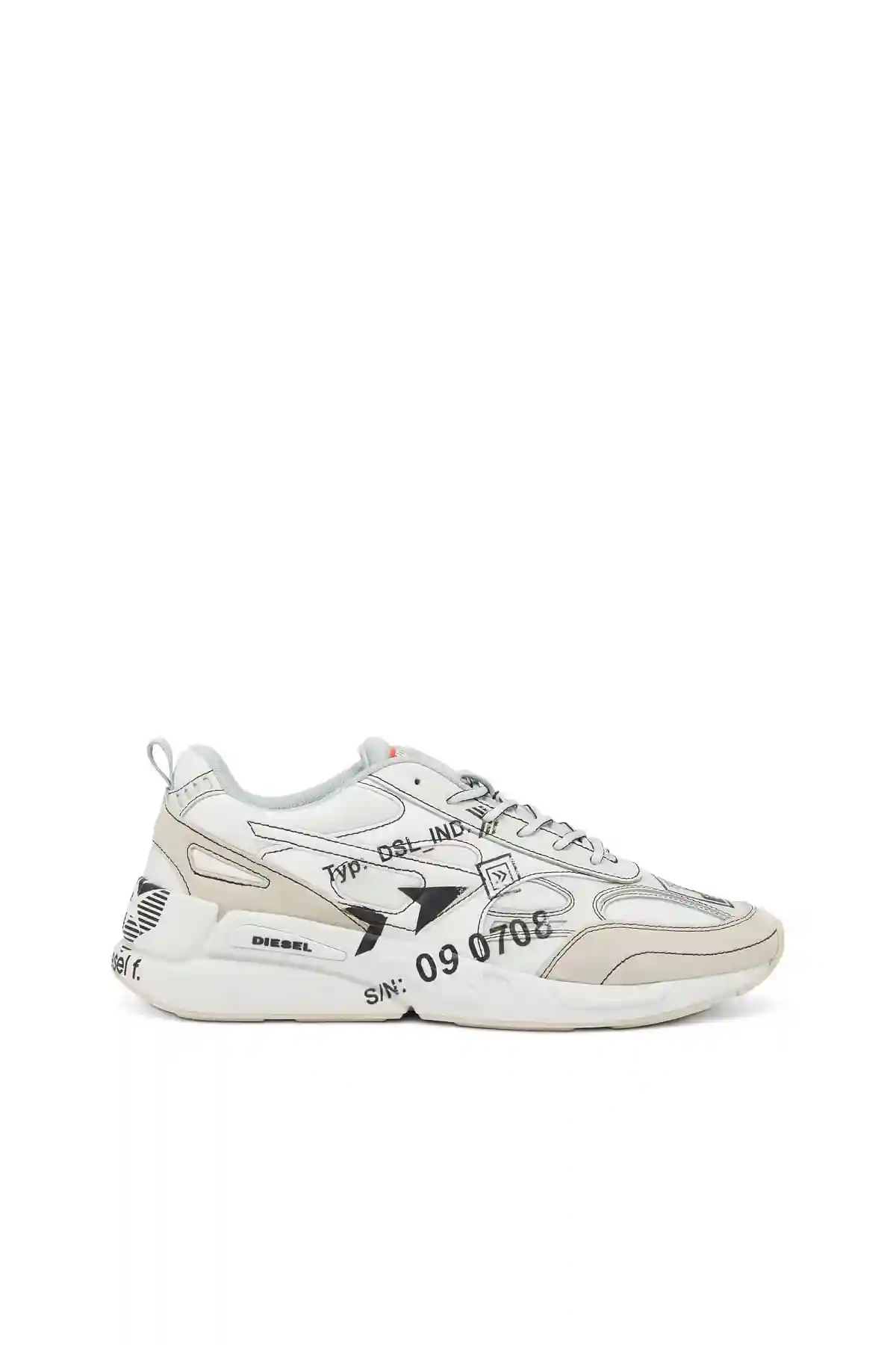 White S-Serendipity Sport-Sneakers with graphic logo prints