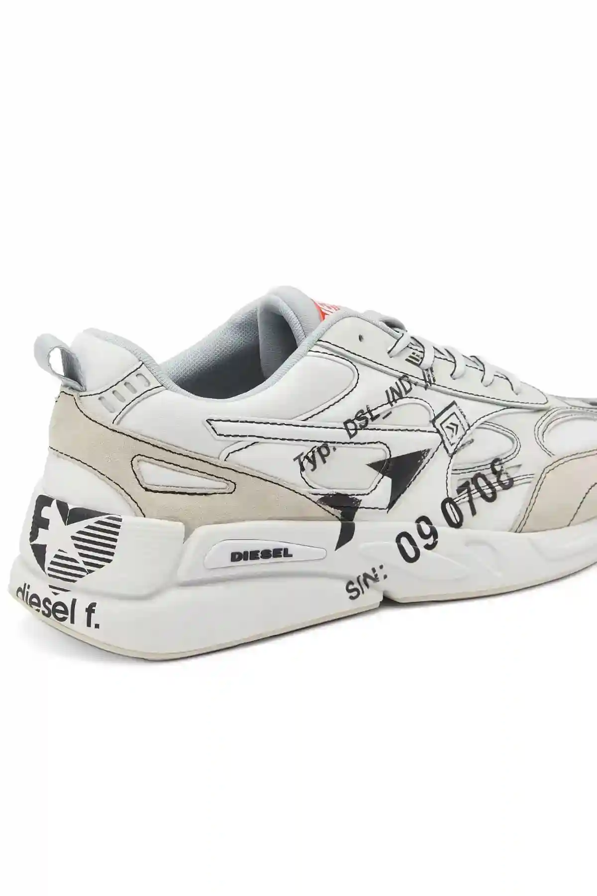White S-Serendipity Sport-Sneakers with graphic logo prints