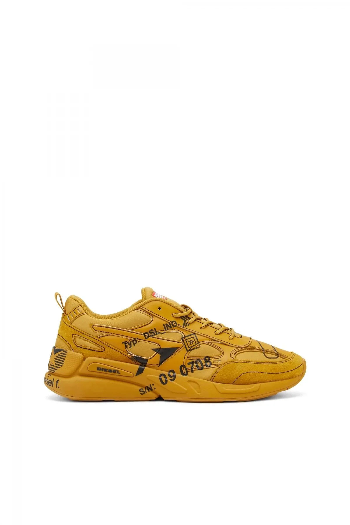 Yellow S-Serendipity Sport-Sneakers with graphic logo prints
