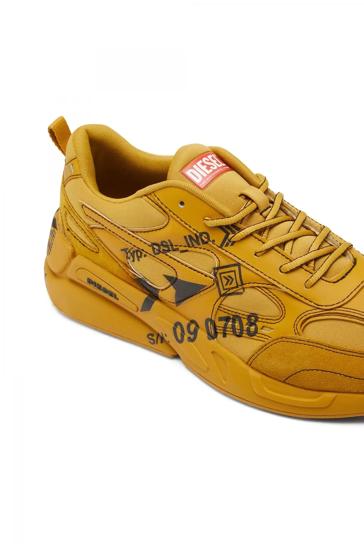 Yellow S-Serendipity Sport-Sneakers with graphic logo prints