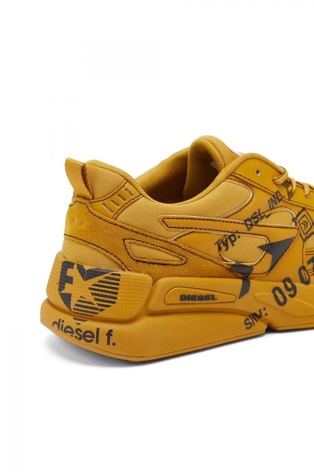 Yellow S-Serendipity Sport-Sneakers with graphic logo prints