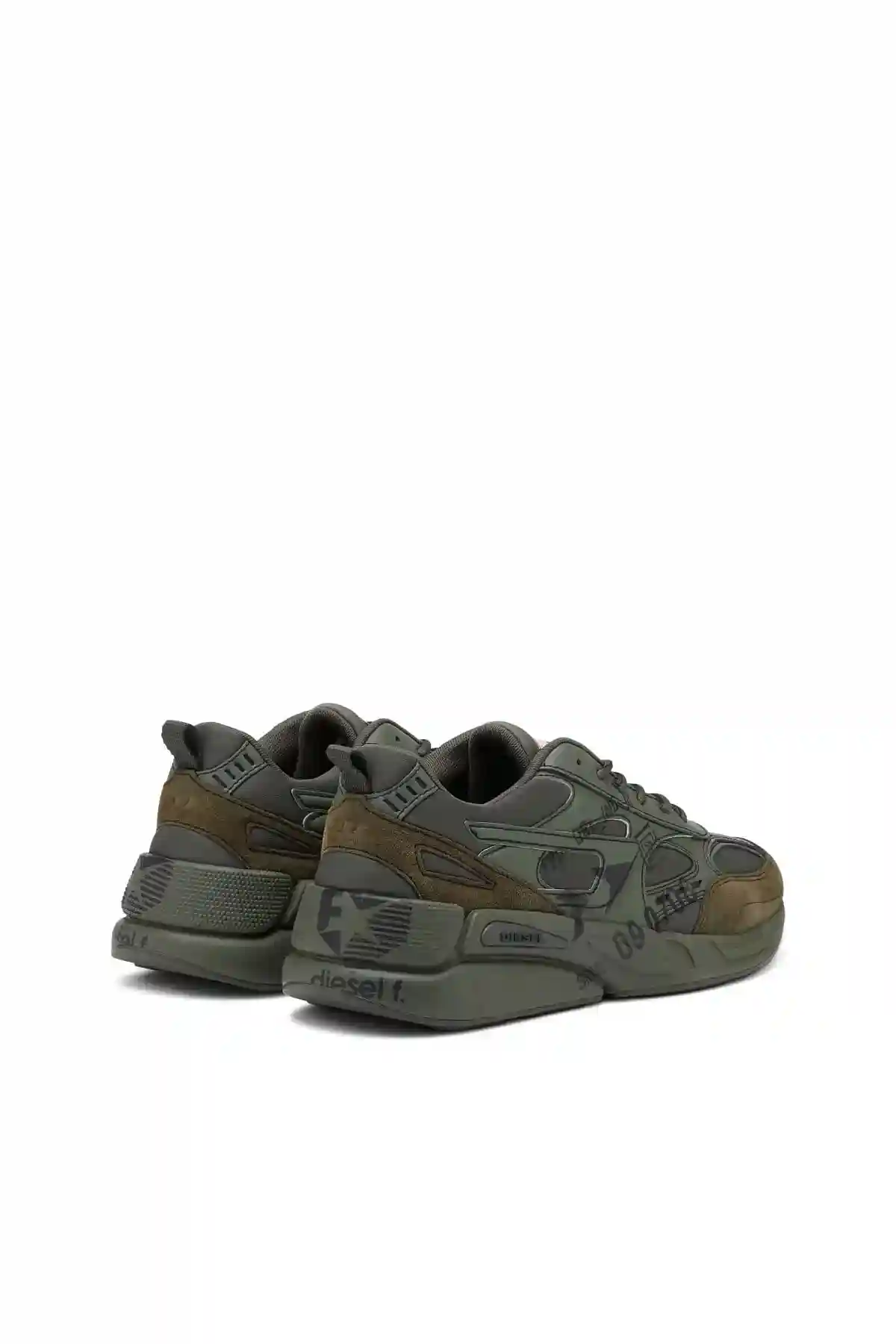 Green S-Serendipity Sport-Sneakers with graphic logo prints