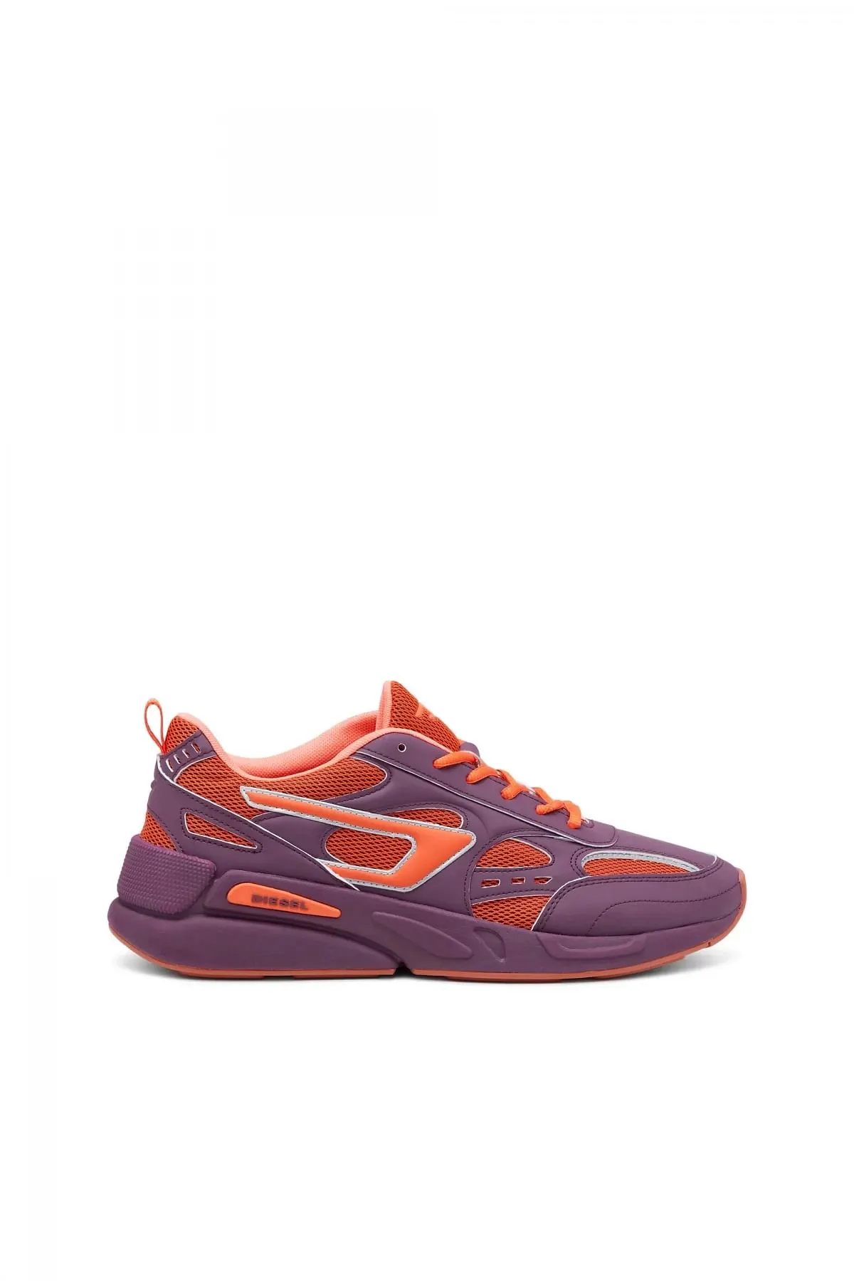 Orange and Purple S-Serendipity Sport-Mesh sneakers with reflective D patch