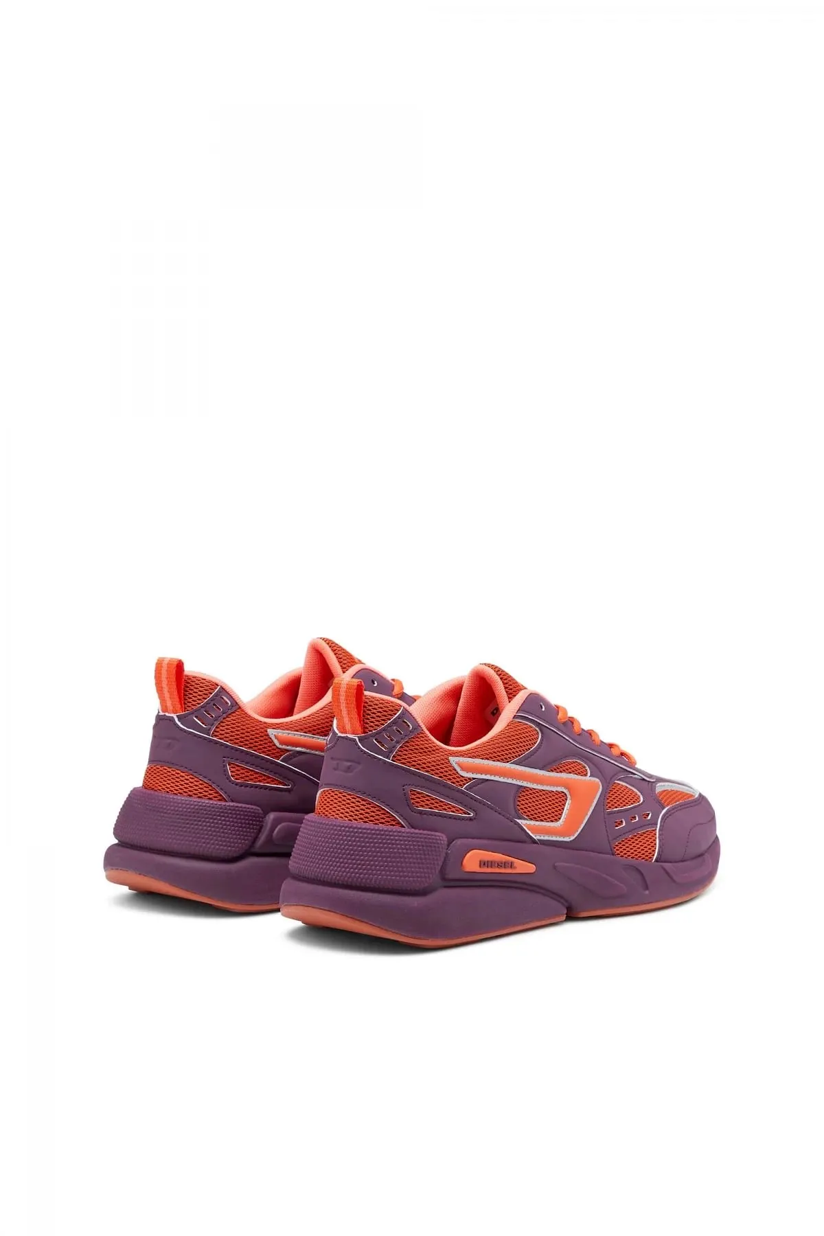 Orange and Purple S-Serendipity Sport-Mesh sneakers with reflective D patch