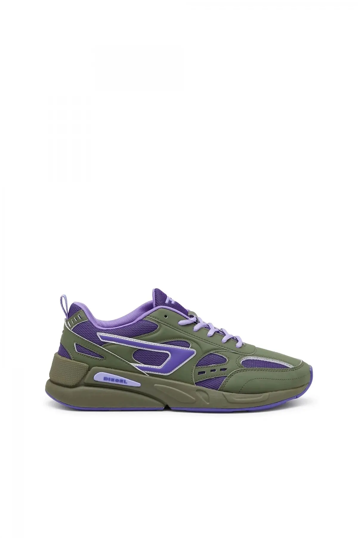 Green and Violet S-Serendipity Sport-Mesh sneakers with reflective D patch
