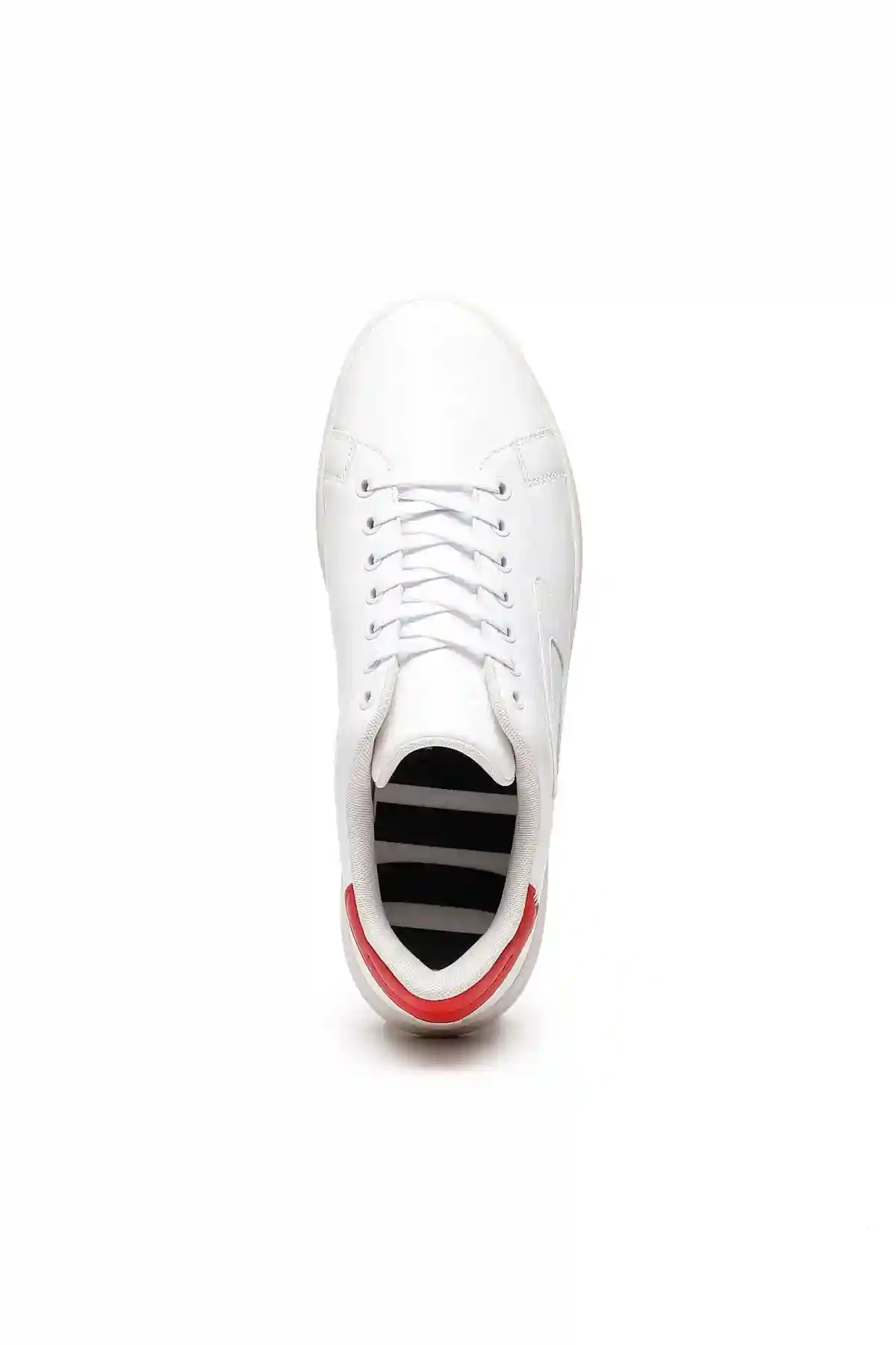White and Red S-Athene Low-Low-top leather sneakers with D patch