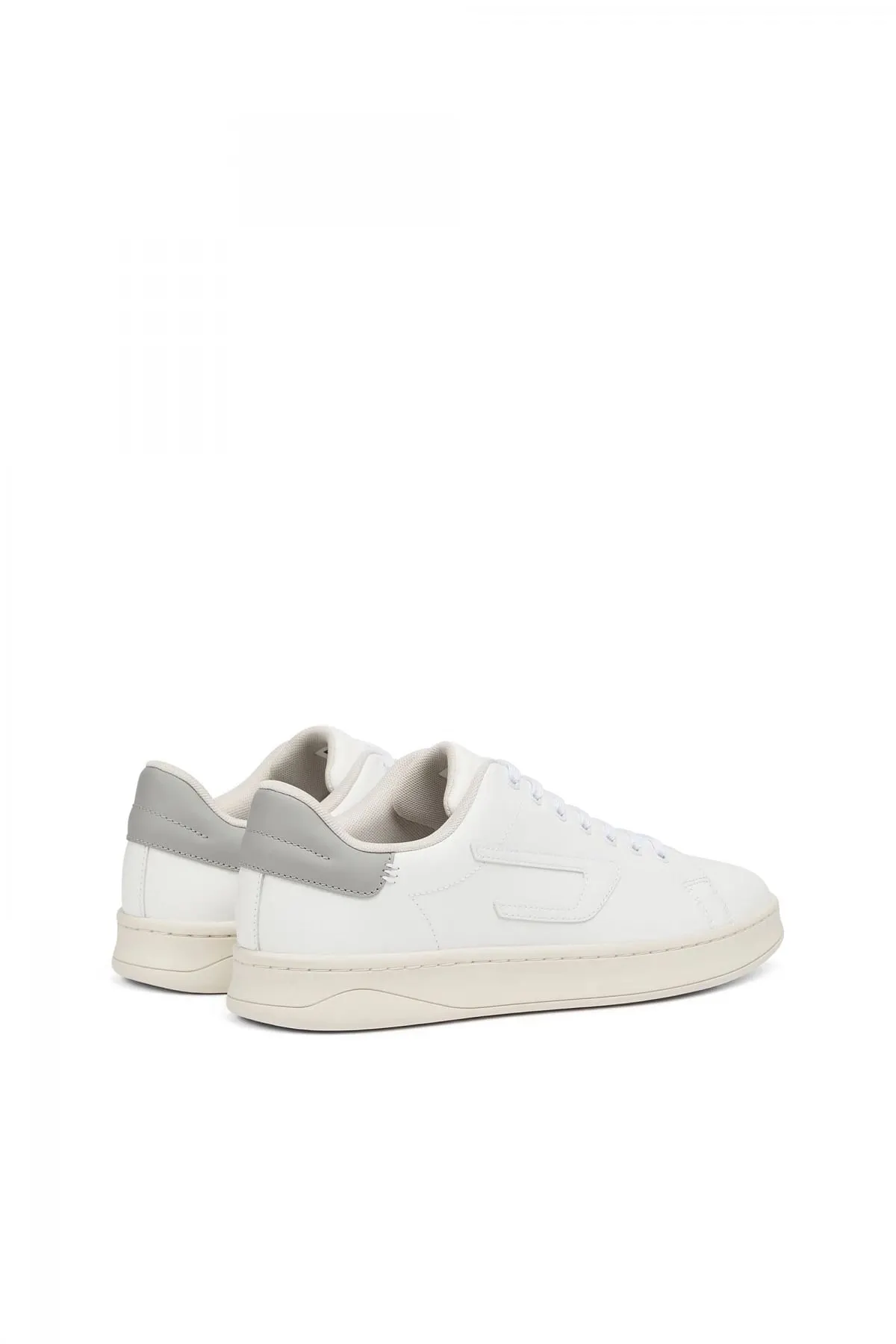 Grey S-Athene Low-Low-top leather sneakers with D patch