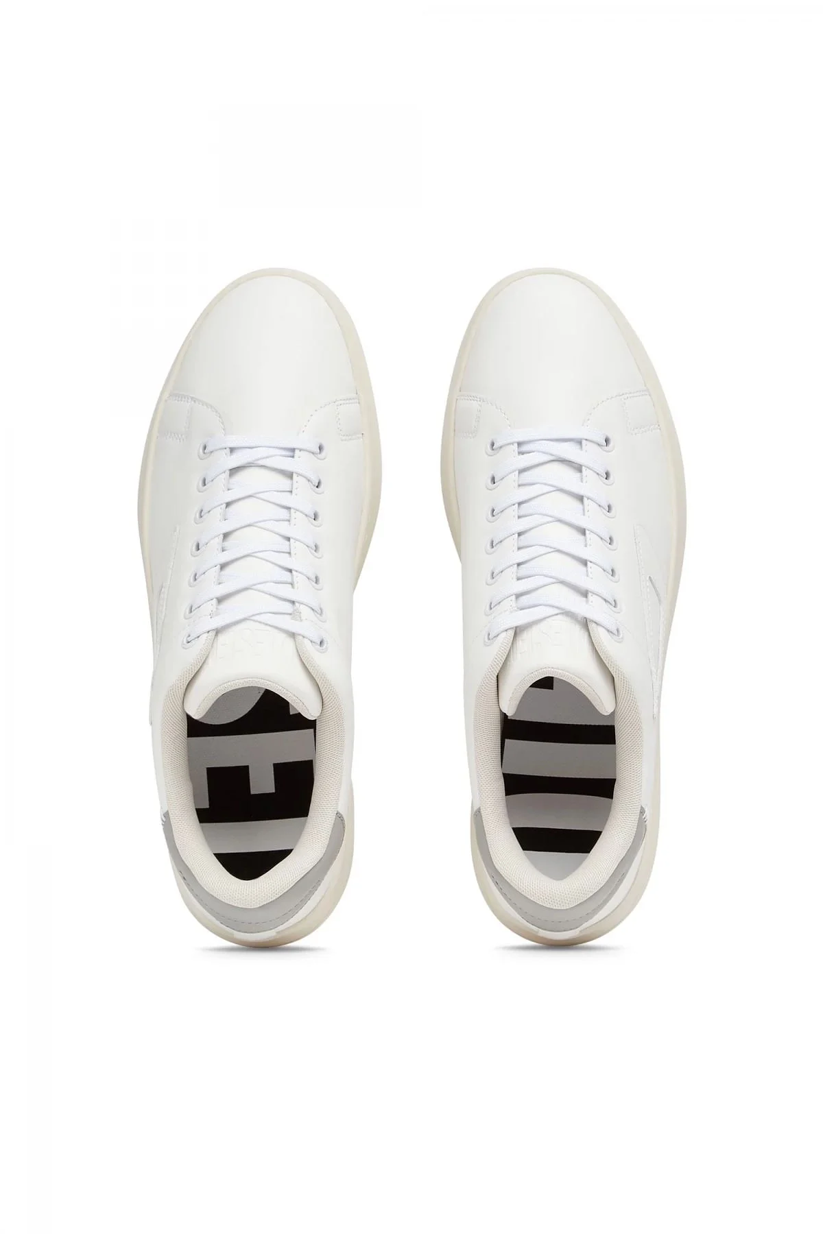 Grey S-Athene Low-Low-top leather sneakers with D patch