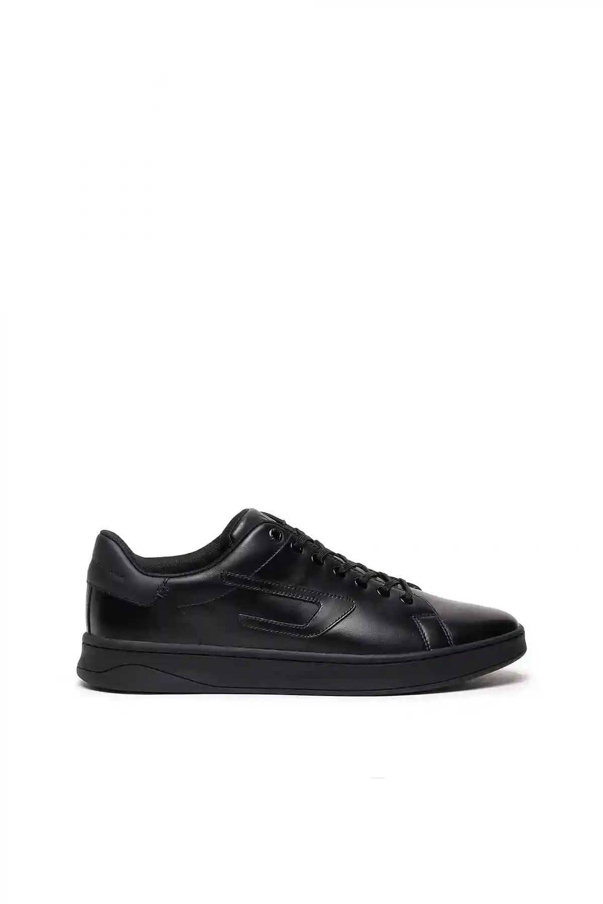Black S-Athene Low-Low-top leather sneakers with D patch