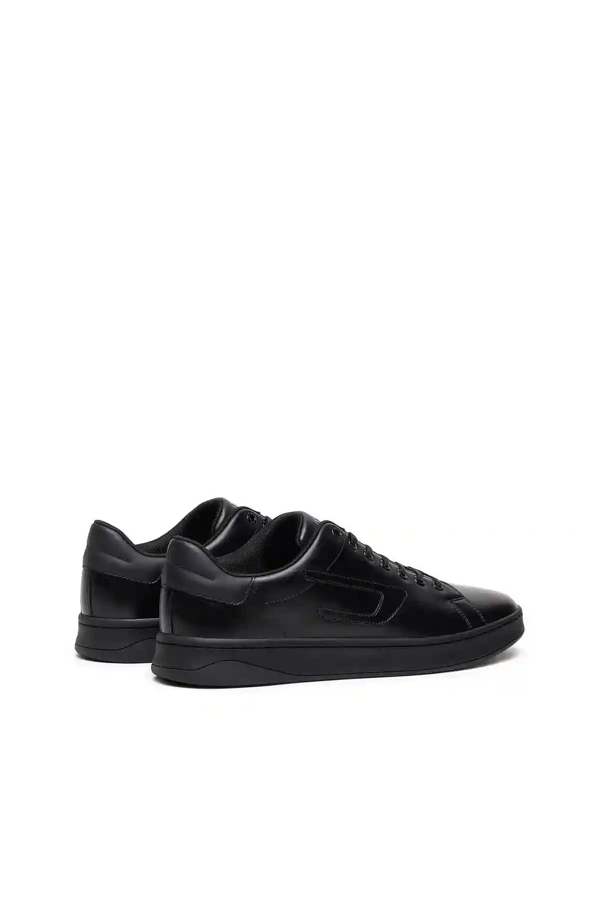 Black S-Athene Low-Low-top leather sneakers with D patch