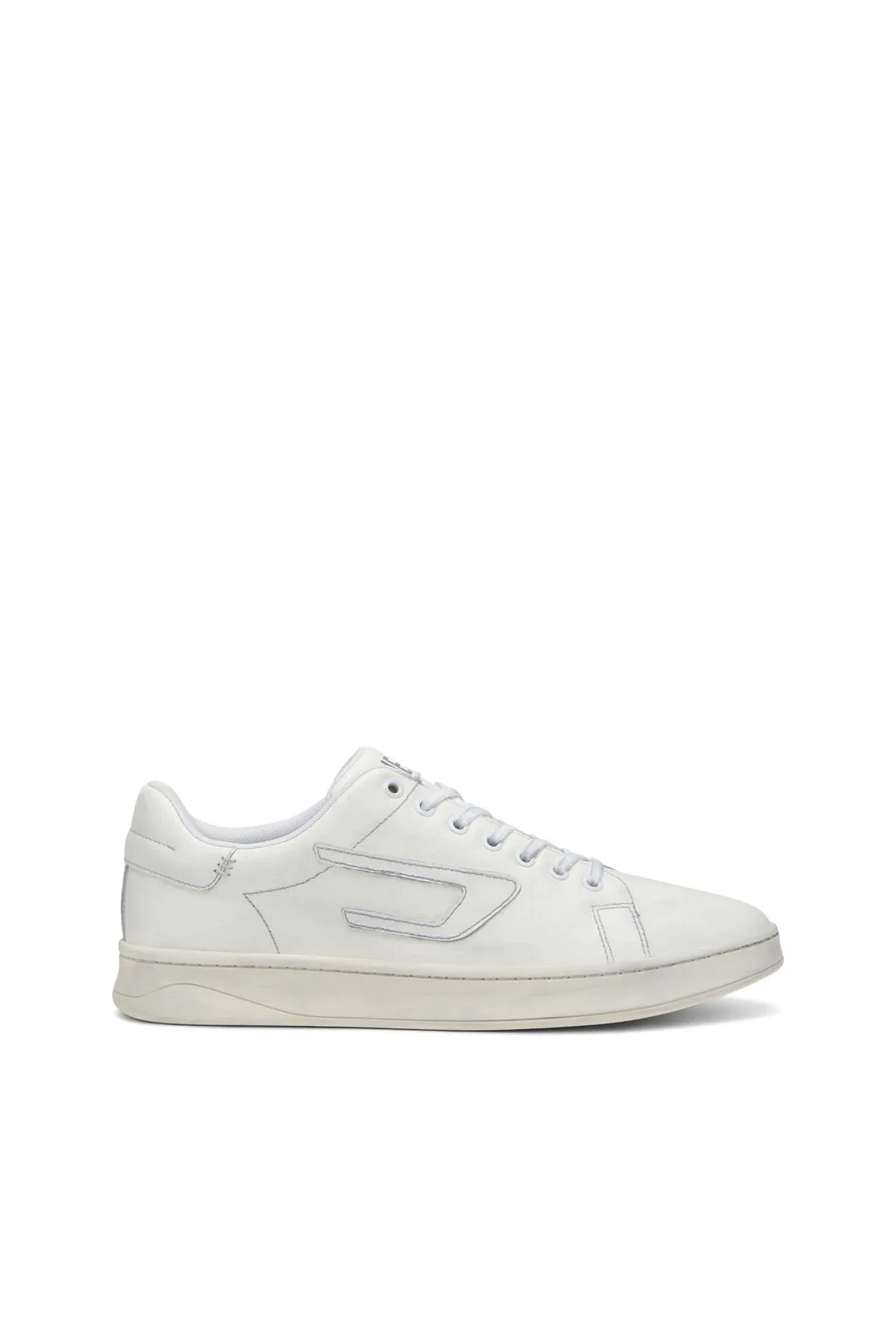 White and Grey S-Athene Low-Sneakers with colour dust treatment