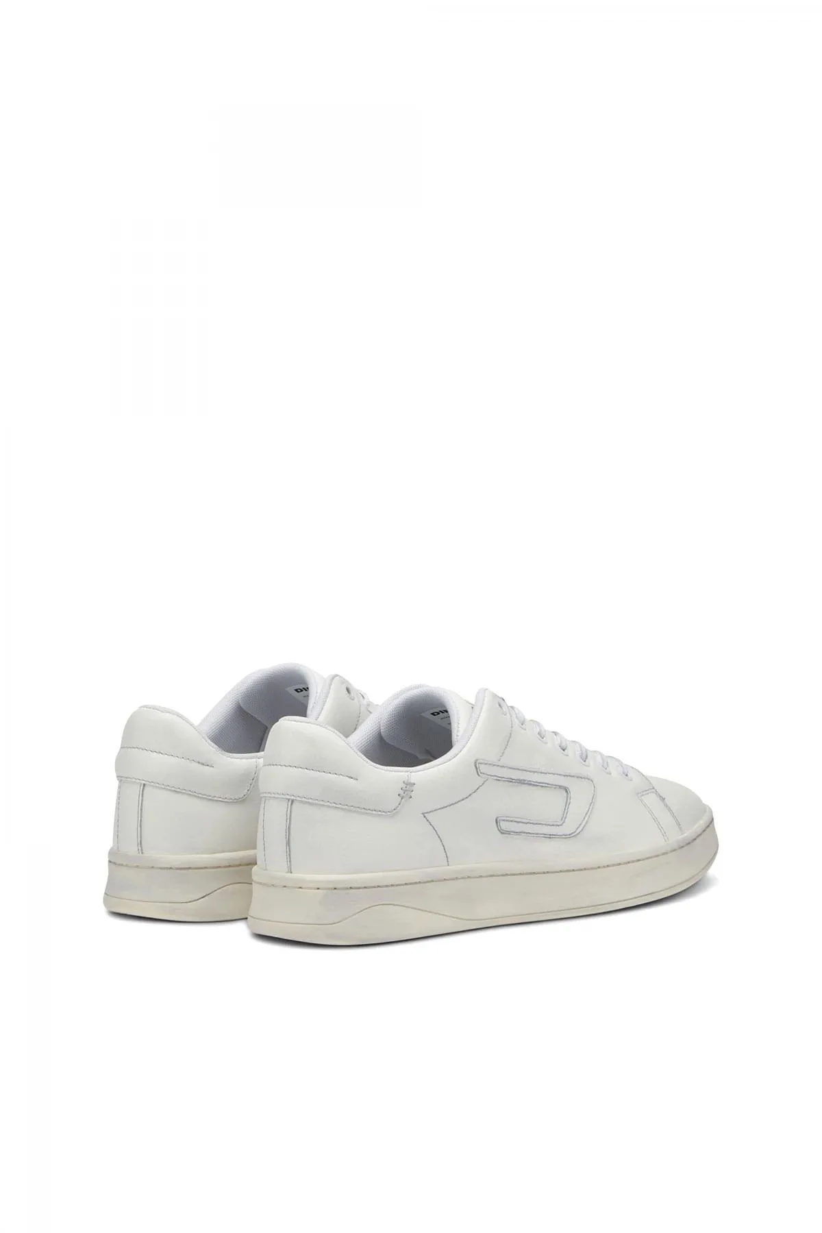 White and Grey S-Athene Low-Sneakers with colour dust treatment