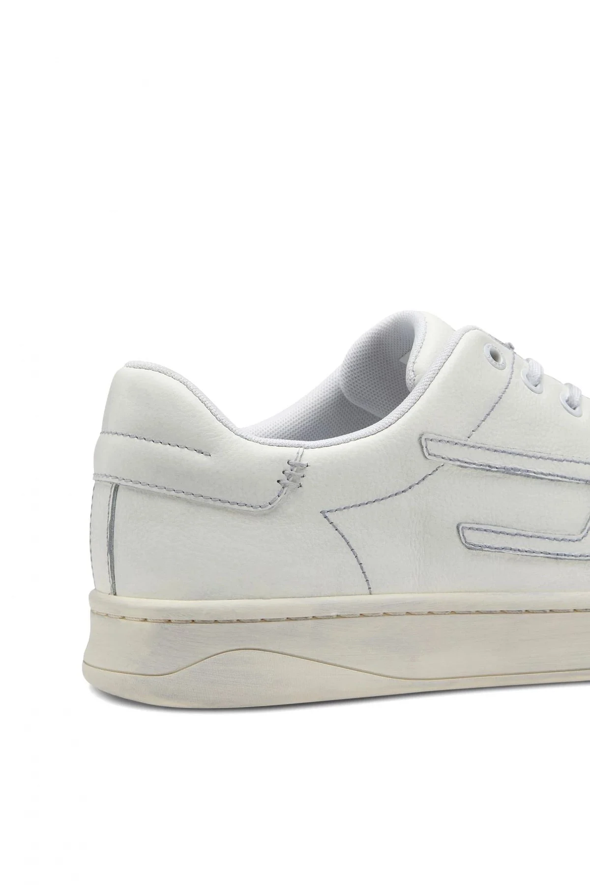 White and Grey S-Athene Low-Sneakers with colour dust treatment