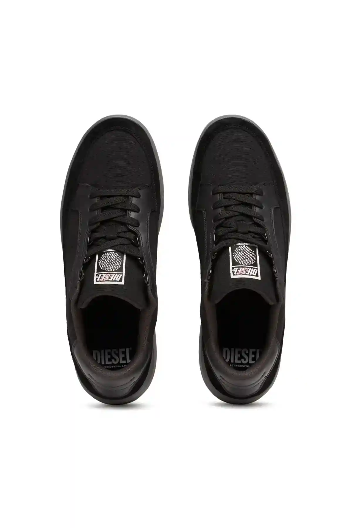 Black S-Sinna Low-Sneakers in canvas and action leather