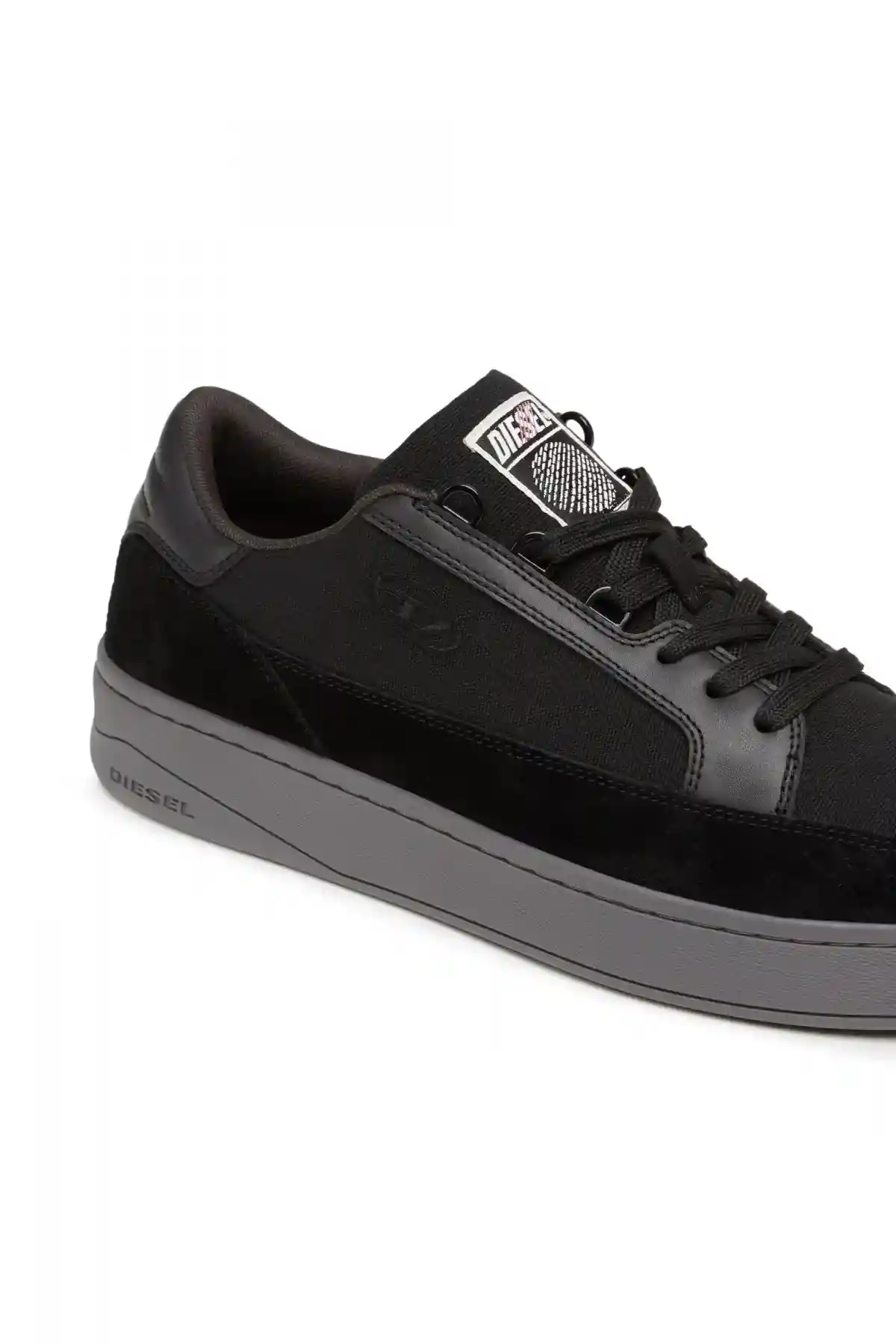 Black S-Sinna Low-Sneakers in canvas and action leather