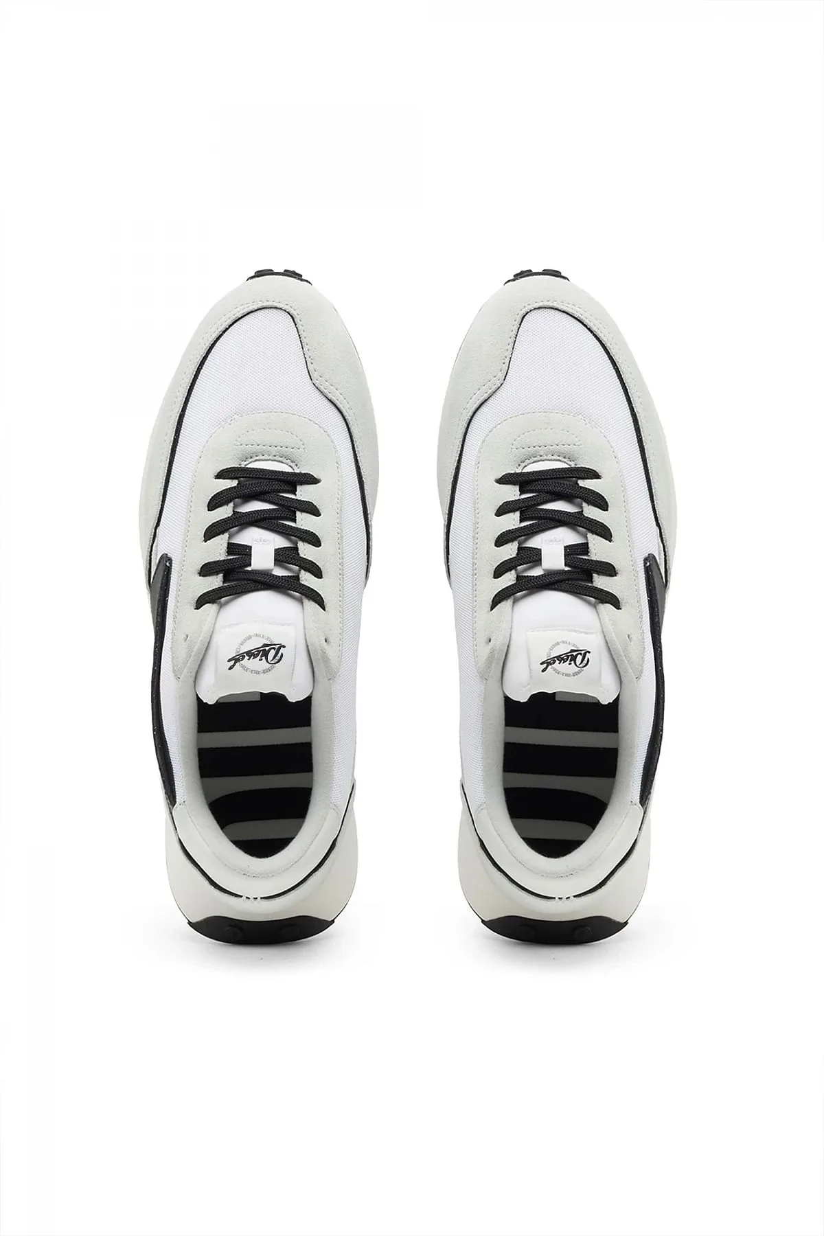 Black and White S-Racer Lc-Mesh sneakers with D logo