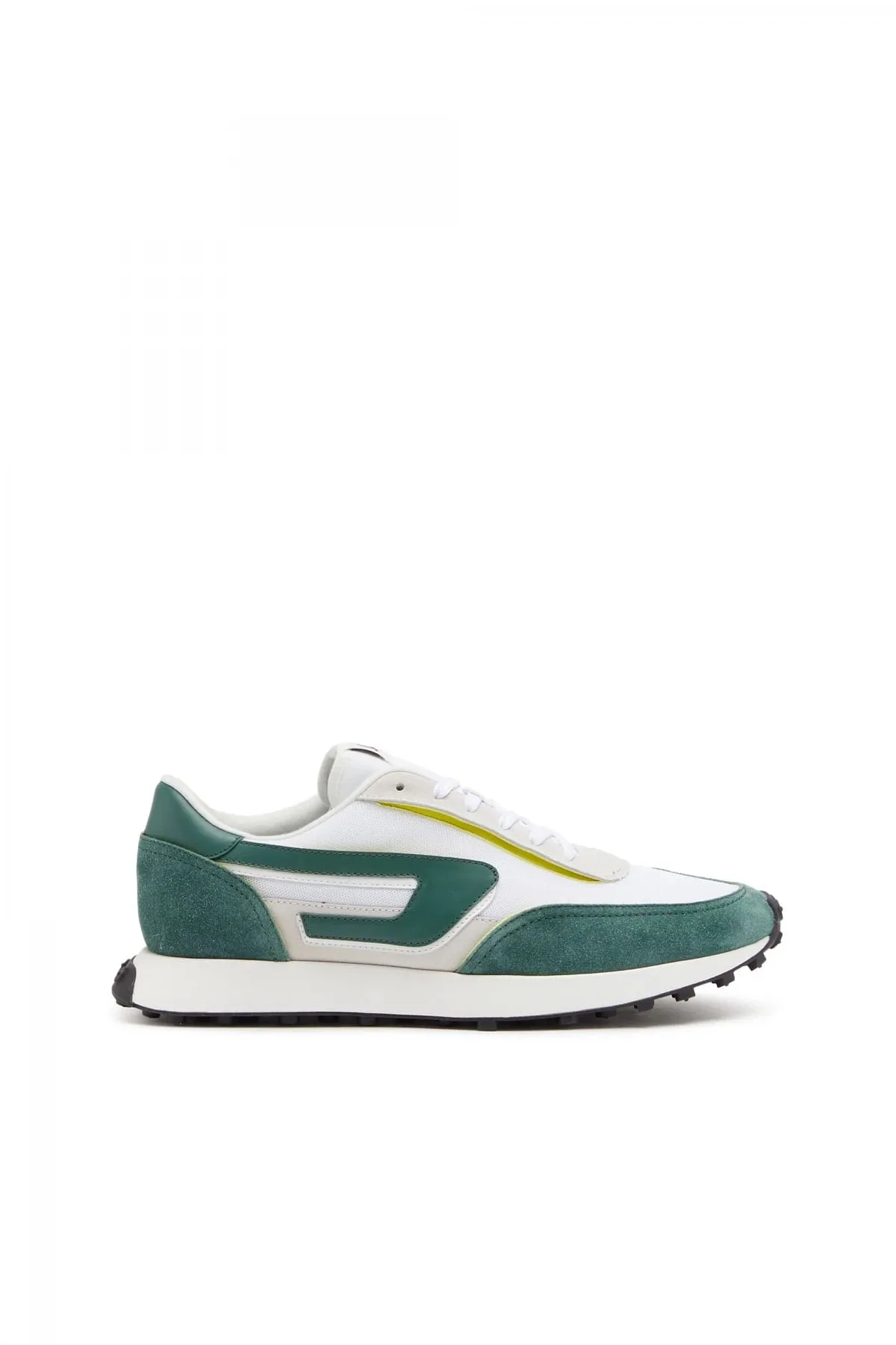 White and Green S-Racer Lc-Mesh sneakers with D logo