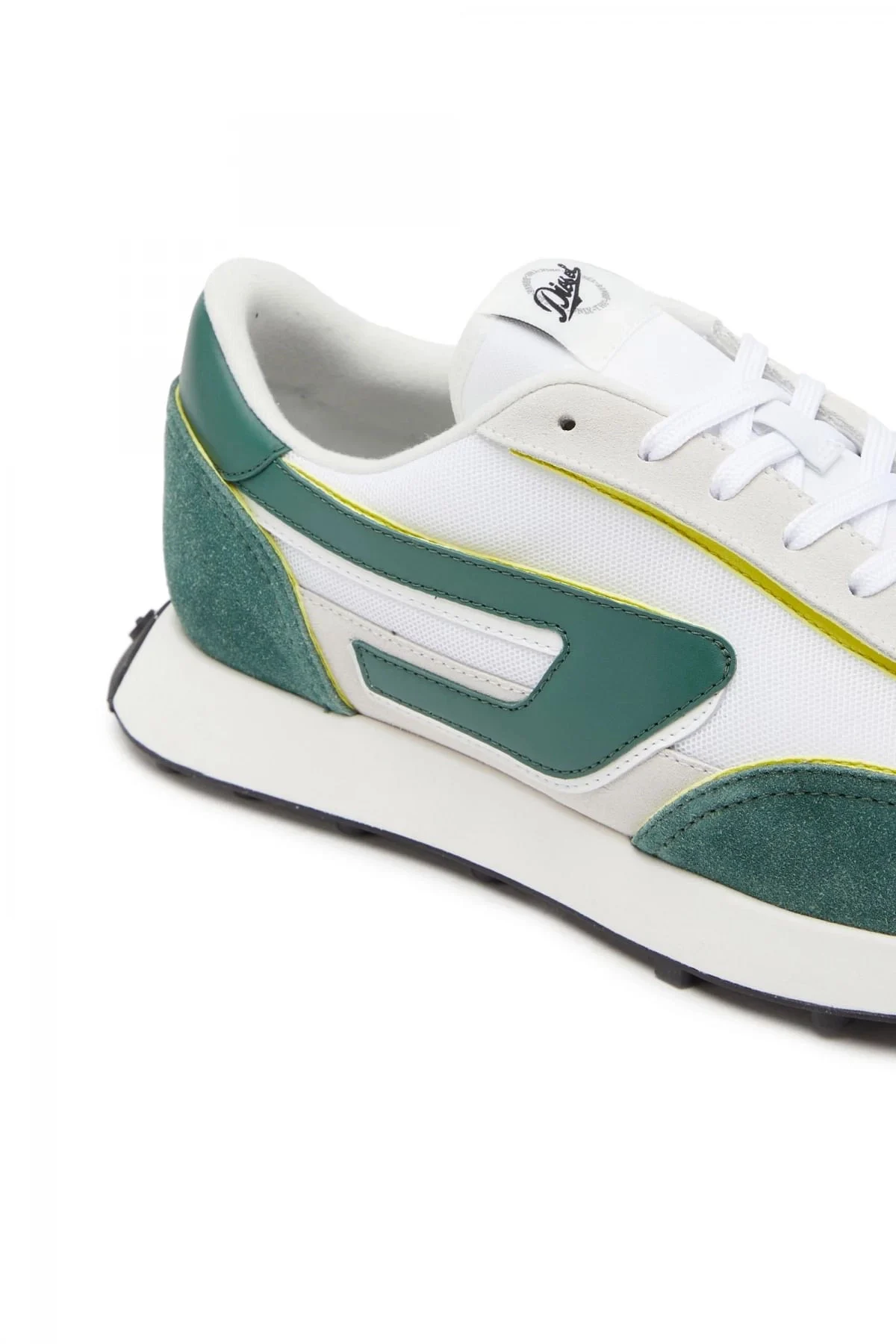 White and Green S-Racer Lc-Mesh sneakers with D logo