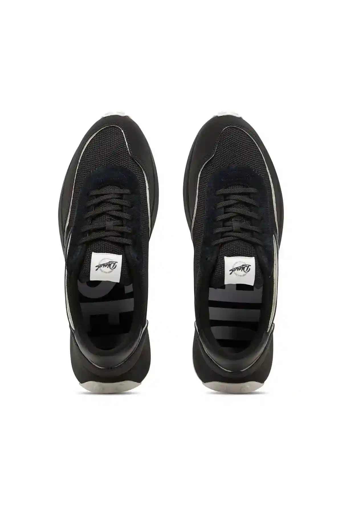 Black S-Racer Lc-Sneakers in mesh suede and leather